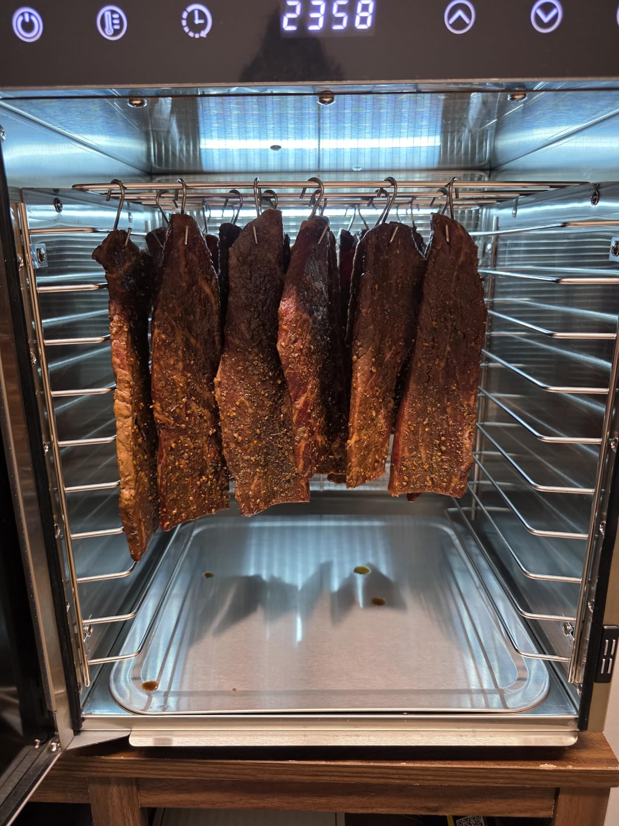 Stainless Steel Biltong Box Food Dehydrator and Drying Cabinet - Large 10 Trays, 5 Hanging Rods, with 20-90°C Temperature Control - Perfect for Drying Biltong, Meat, Vegetable & Fruit customer photo 1