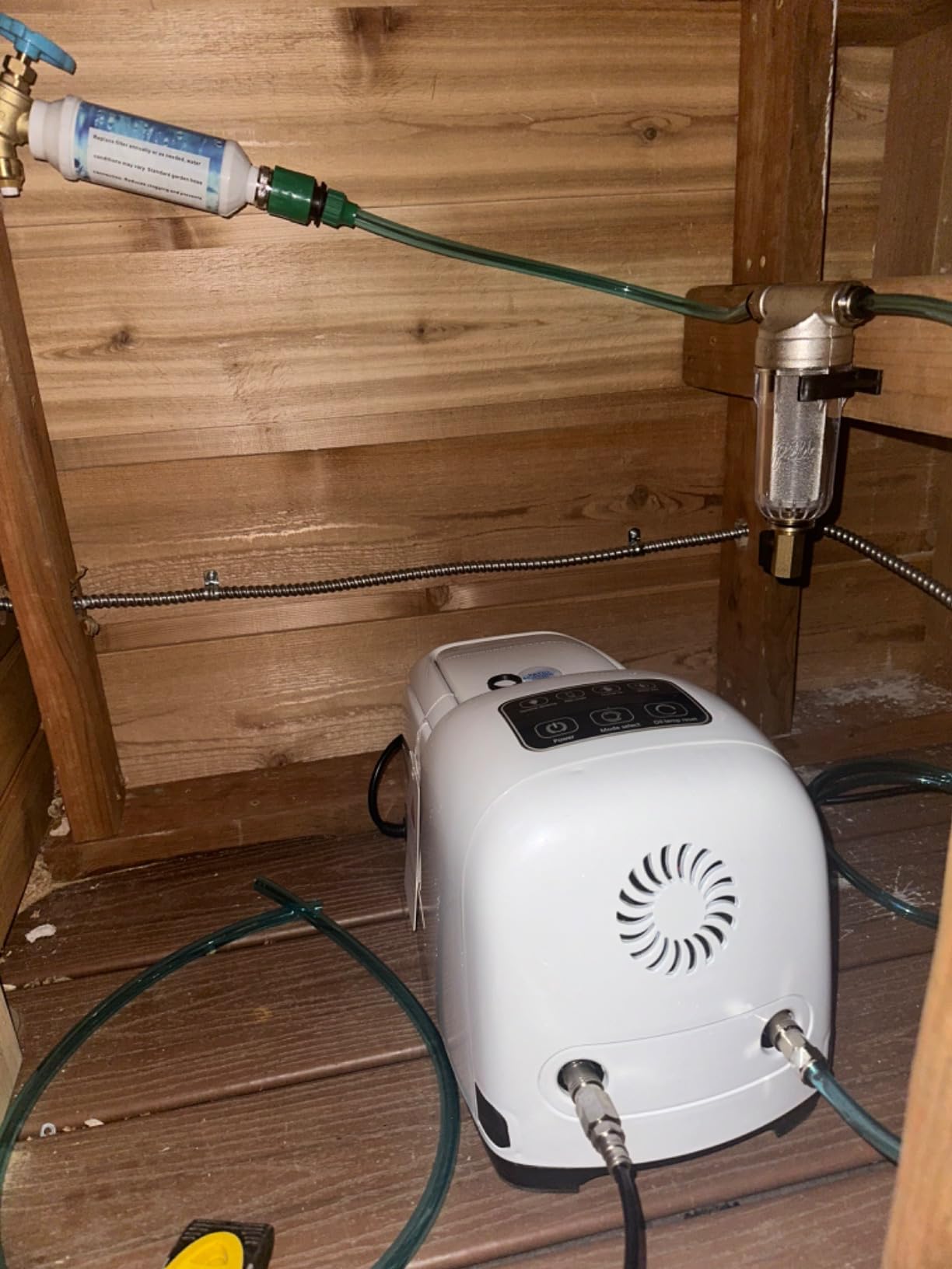Patio Misters Pro - Ultra Fine Water Mister - Cooling Mist System for Midsize to Large Patio - High Pressure Misting Pump - Kit with Quiet Pump (1000 PSI) - DIY Installation customer photo 1