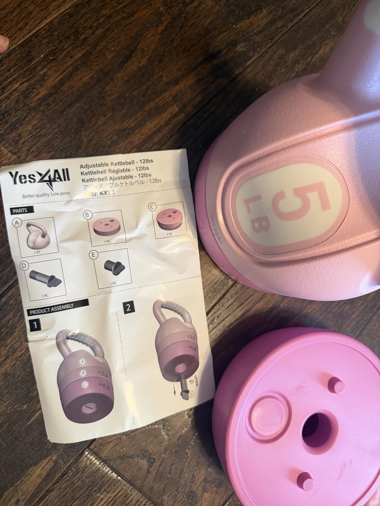 Yes4All Kettlebell Sets - Adjustable Kettlebell Set for Strength Training - Kettlebells Adjustable Weight for Versatile Workouts customer photo 2