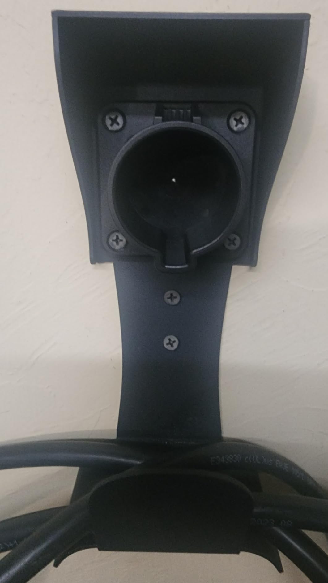 EV Charger Holder Wall Mount J1772 Holder, No Cable Cutting, Outdoor/Indoor, EV Cable Holder and Electric Car Plug Nozzle Holster Dock Combination for SAE J1772 Connector customer photo 2