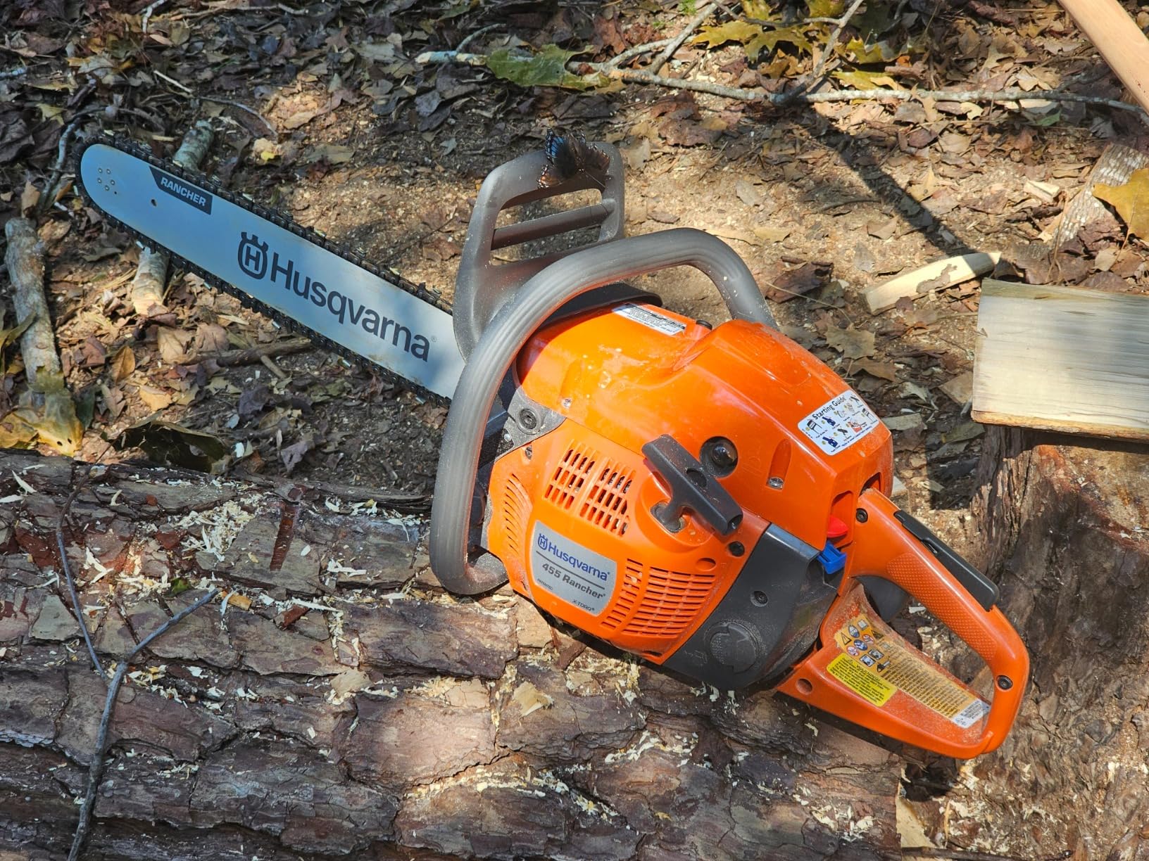 Husqvarna 455 Rancher Gas Chainsaw, 55-cc 3.5-HP, 2-Cycle X-Torq Engine, 20 Inch Chainsaw with Automatic Oiler, For Wood Cutting, Tree Trimming and Land Clearing, Gifts For Men customer photo 2