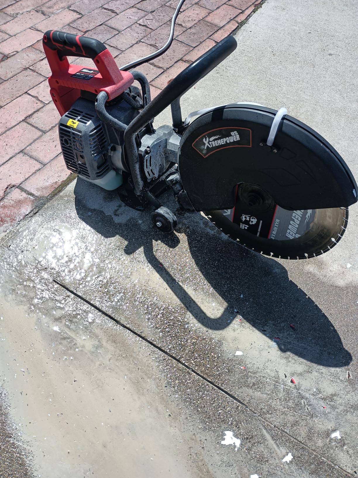 XtremepowerUS 16-Inch Gas Powered Concrete Cut-Off Saw, 52cc 2-Stroke Engine customer photo 2