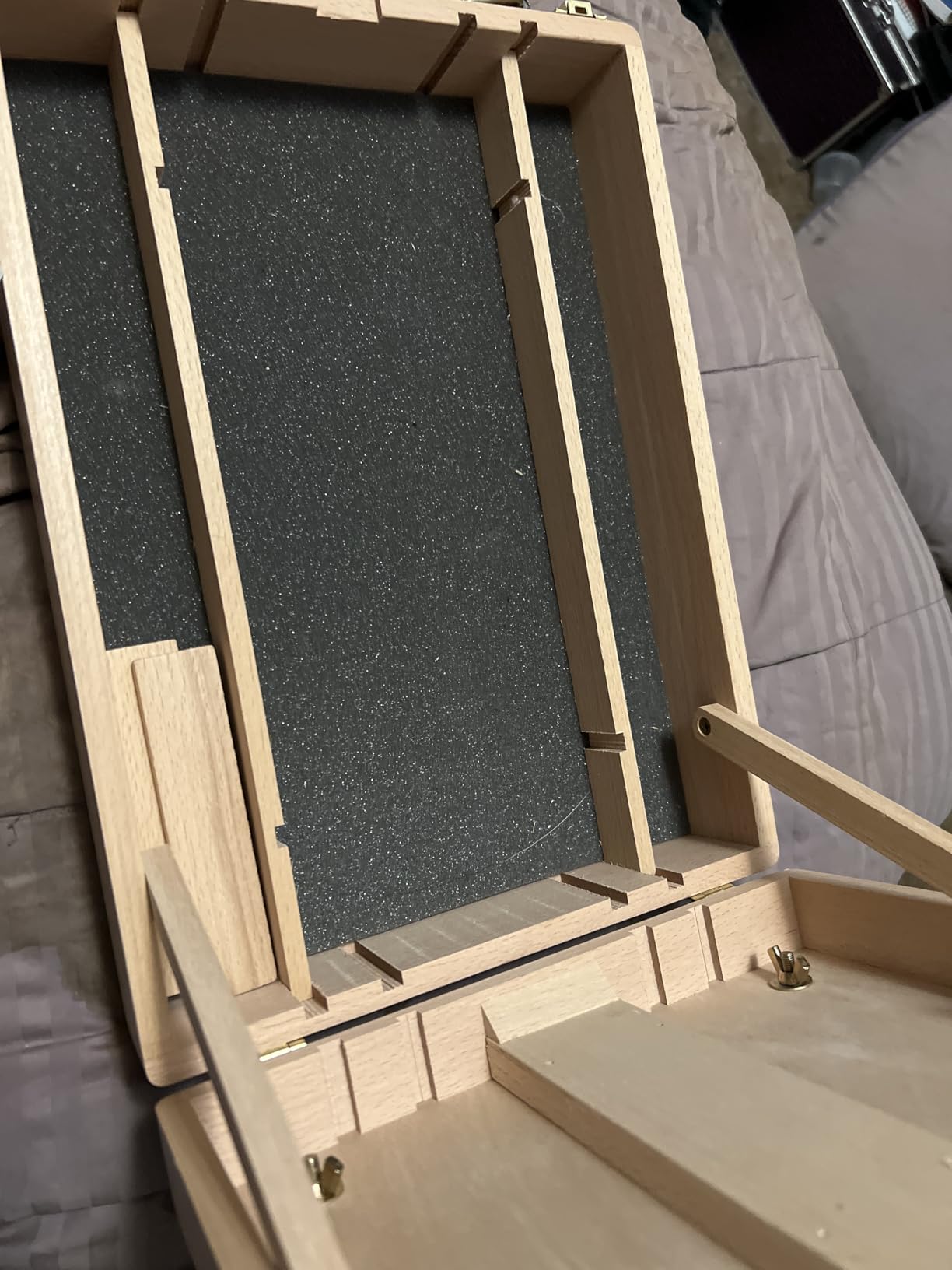 Falling in Art Wooden Tabletop Easel, Beech Wood Sketchbox Desktop Easel | Painting, Portable Art Drawing Easel for Beginners and Professionals customer photo 2