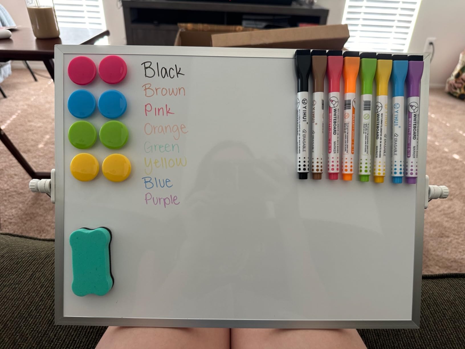 Double-Sided Magnetic White Board with Stand, 16