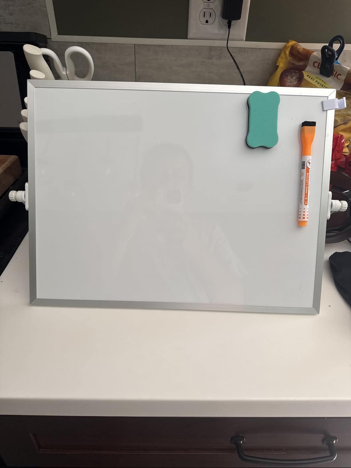Double-Sided Magnetic White Board with Stand, 16