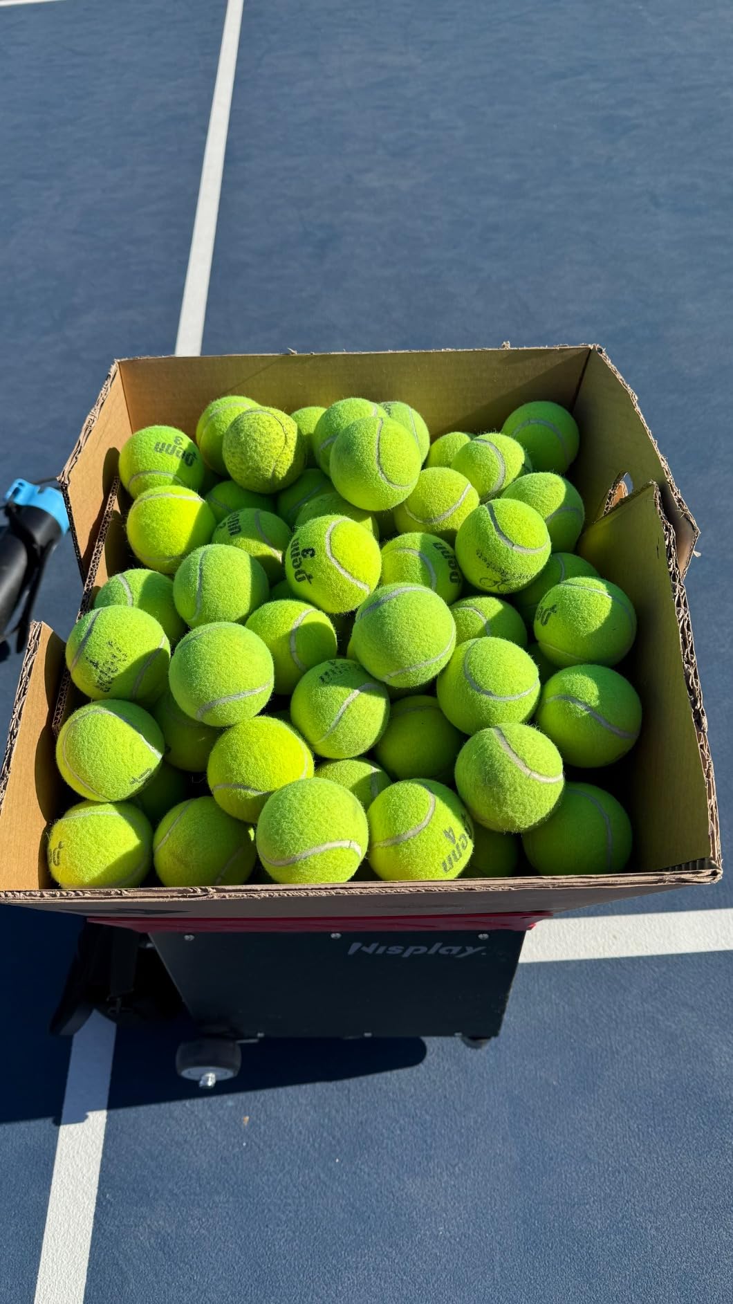 Nisplay Portable Tennis Ball Machine (26lbs) - Dual Motor for TopSpin and Backspin, 80+ Balls, Max 68MPH, 4+ Hours Play with External Lithium Battery customer photo 2