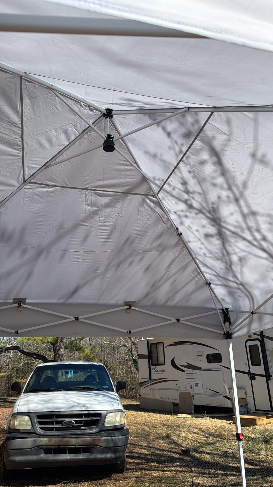 CROWN SHADES 10X10 Commercial Pop Up Canopy Tent with Sidewalls, White | 300D Silver-Coated Fabric, UPF 50+, STO-N-Go Bag, One Push Instant Event Shelter for Events, Parties, Camping customer photo 1