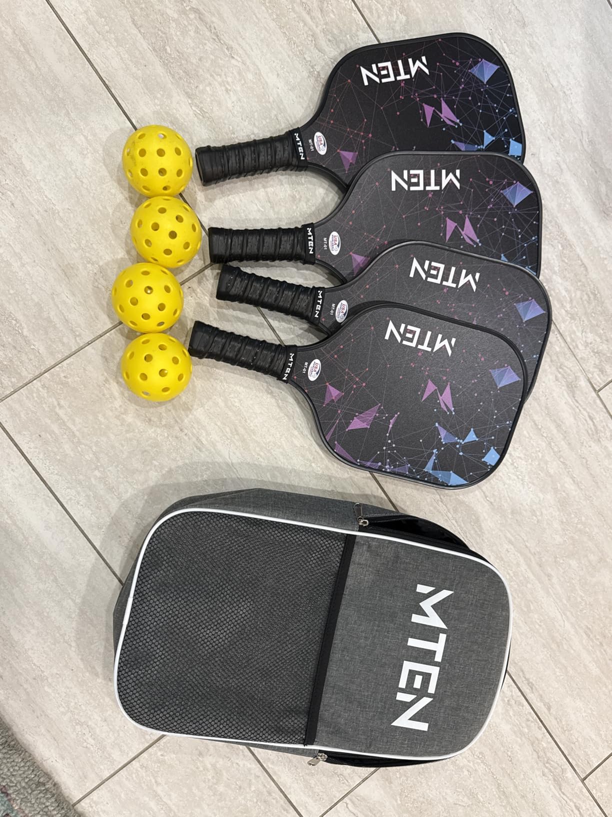 Pickleball Paddles Set of 2 or Single Paddle - USAPA Approved Fiberglass Surface Pickleball Rackets Set for Men & Women customer photo 2