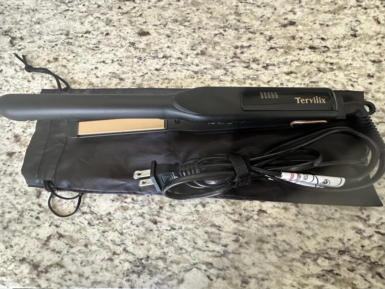 Terviiix 2 Inch Extra Wide Flat Iron Hair Straightener, Ceramic Tourmaline | For Thick, 4C Natural, Coarse & Curly Hair, 30s Fast Heat, 300-450°F Adjustable, Auto Shut Off, Dual Voltage customer photo 2
