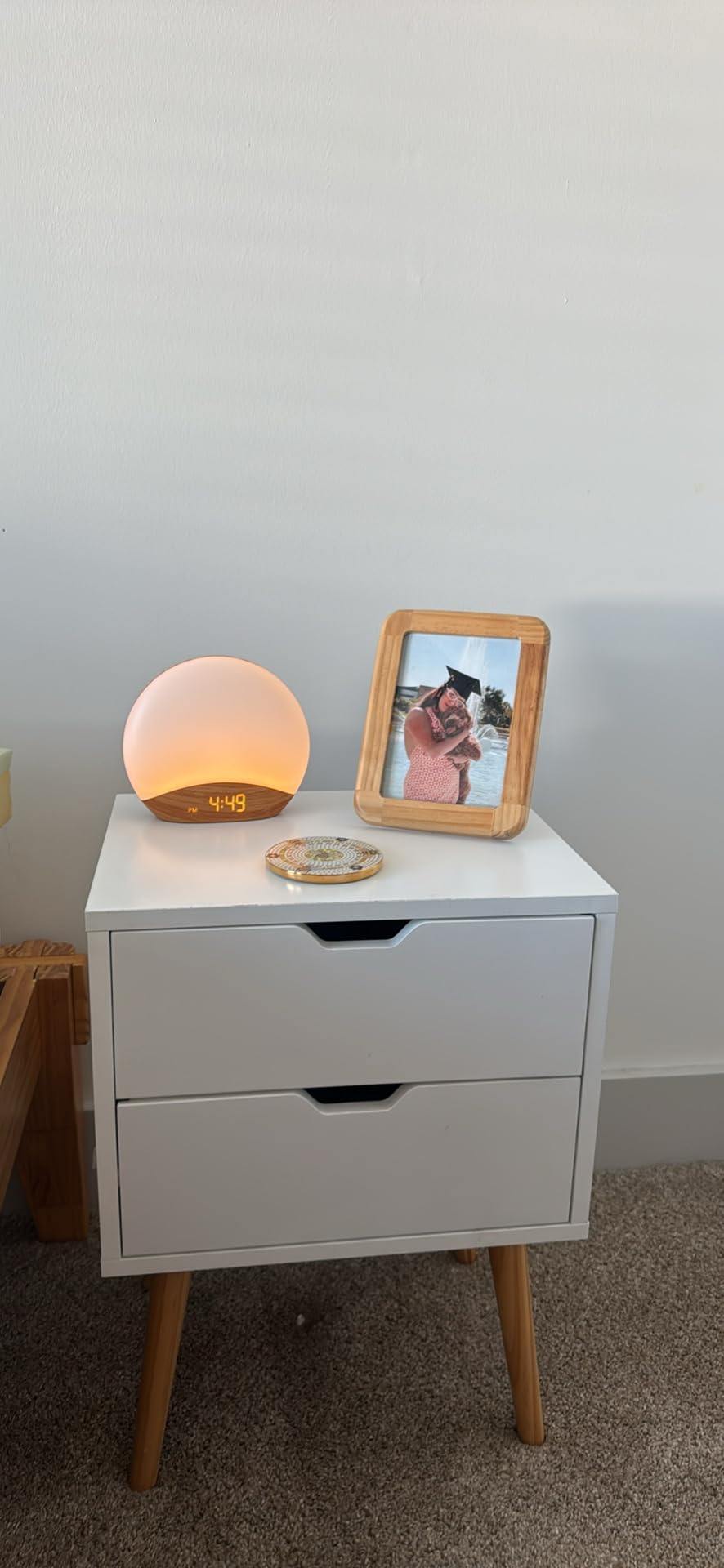 REACHER Wood Grain Sunrise Alarm Clock and Sound Machine Nightlight | Digital Dimmable Clock for Bedroom, 26 Sleep Sounds, White Noise Machine for Baby, Adults, Wake Up Light Alarm Clock for Kids customer photo 2