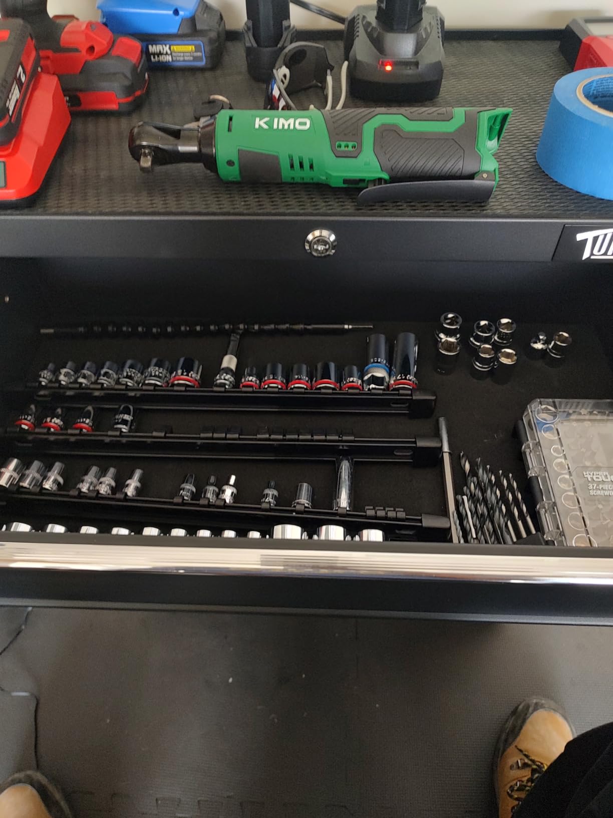 TUFFIOM 5-Drawer Rolling Tool Chest w/Drawers & Lock, Tool Storage Cabinet with Lockable Wheels customer photo 2
