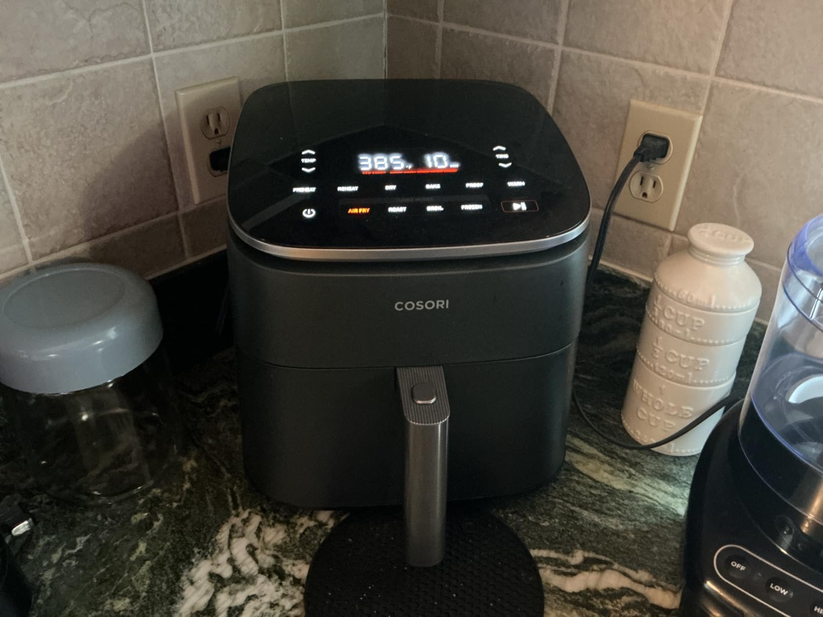Cosori TurboBlaze Air Fryer, 9-in-1, 6 Qt, PFAS-Free Ceramic Coating | 90°-450°F, 5 Level Fan Speeds, 9 in 1 Air Fry, Roast, Bake, Broil, Dry, Frozen, Proof, Reheat, Keep Warm, Safety lock, 1725W customer photo 1