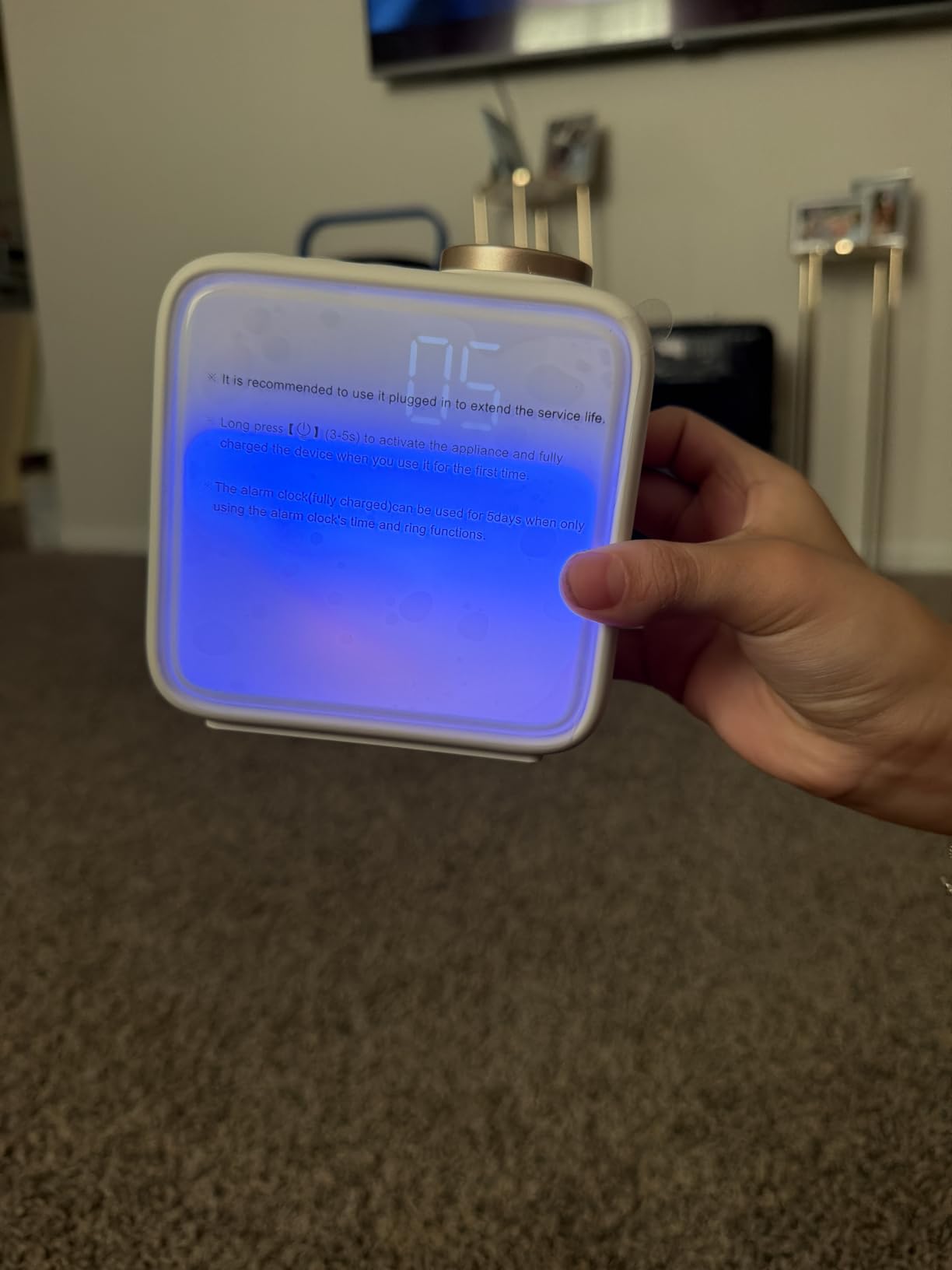 AIRIVO Alarm Clock Night Lights, Built-in Battery Alarm Clock for Bedrooms, 6 Scenes & White Noise Sync, Dual Alarms & Snooze, for Heavy Sleepers, Gifts for Kids Teens customer photo 2