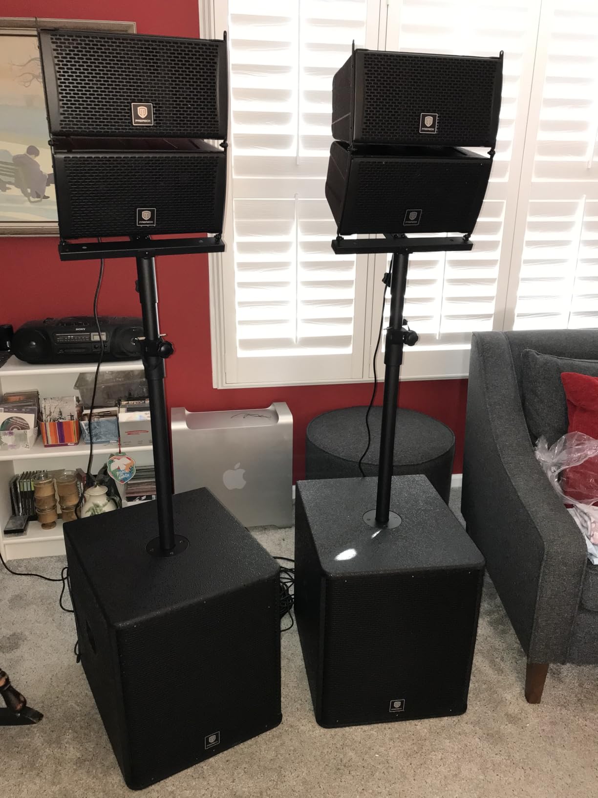 PRORECK Club 6000 15-inch 6000W P.M.P.O Stereo PA Speaker System Combo Set 4 Line Array Speakers, 2 15-inch Subwoofers with Bluetooth/USB/SD Card/Remote Control customer photo 2