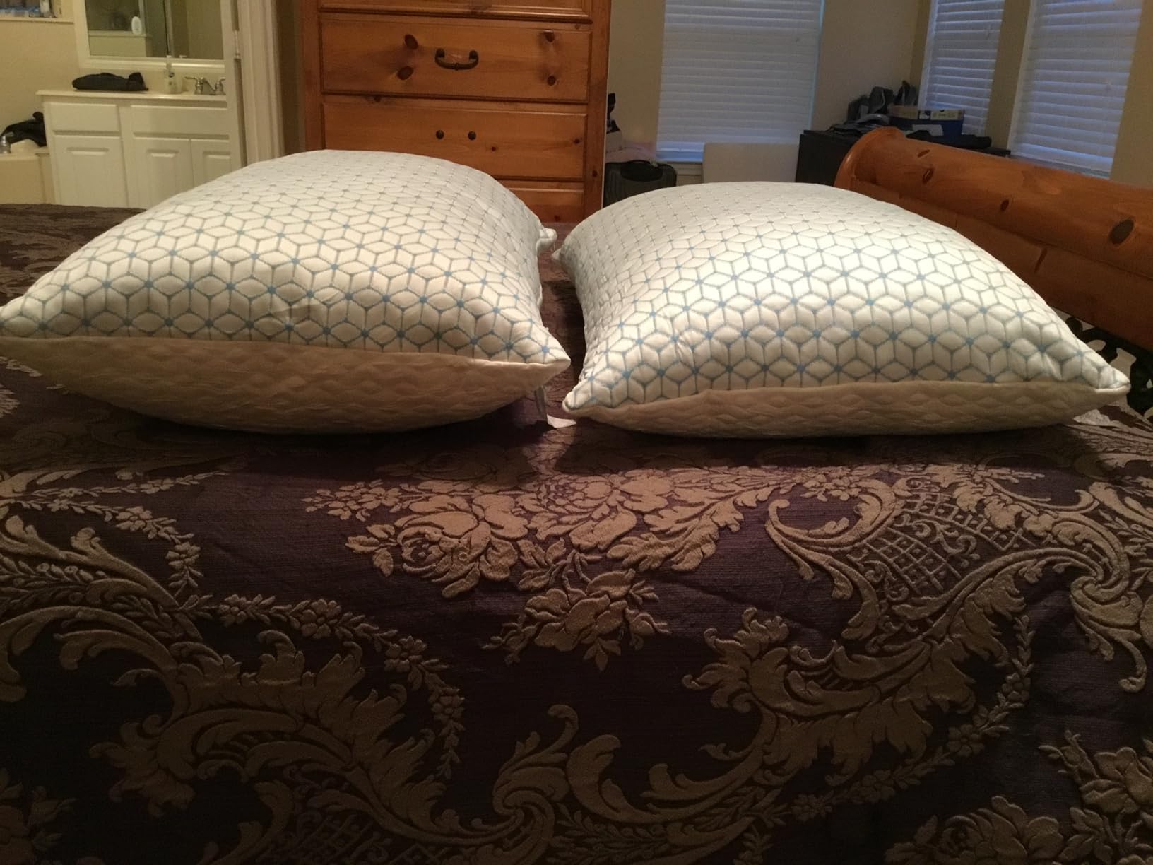 Love Attitude Pillows Queen Size Set of 2, Shredded Memory Foam Pillows | Firm and Cooling Queen Pillows 2 pack, Firmness Adjustable for Side Back Stomach Sleepers customer photo 1