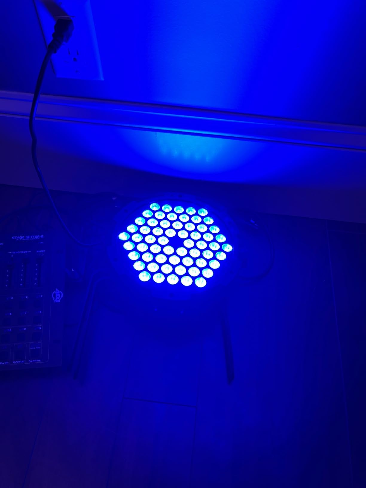 60LED RGB Stage Par Lights - OPPSK 90W Dimmable Sound Activated Multi Modes - Remote & DMX Control - Easy Setup - Uplights for Events Wedding Church Dance Club Home Party Stage Lighting (2Pack) customer photo 2