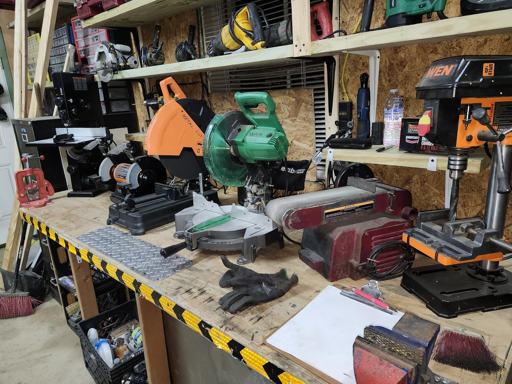 VEVOR Abrasive Chop Saw, 14in / 35cm Blade, 2300W 3600RPM Steel Cutting Machine, 0-45Degrees Adjustable Angle Miter Saw for Cutting Metal, Rebar, Iron, Aluminum - Black customer photo 1