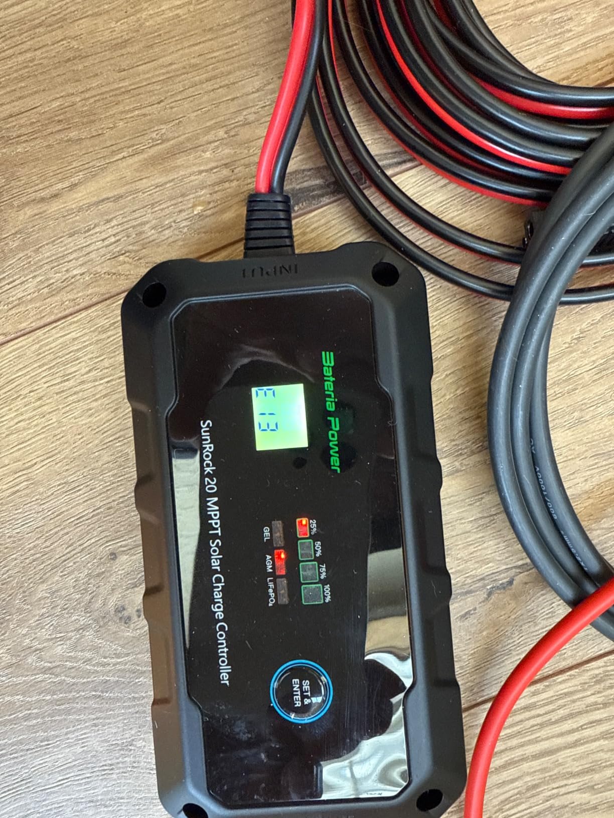 20A 12V/24V MPPT Wireless Solar Charge Controller, Bateria Power Intelligent Solar Panel Regulator 20 Amp BT App Function for 12/24 Volt LiFePO4, Gel, AGM, FLD, SLD, Li Battery (Sunrock 20Pro) customer photo 2