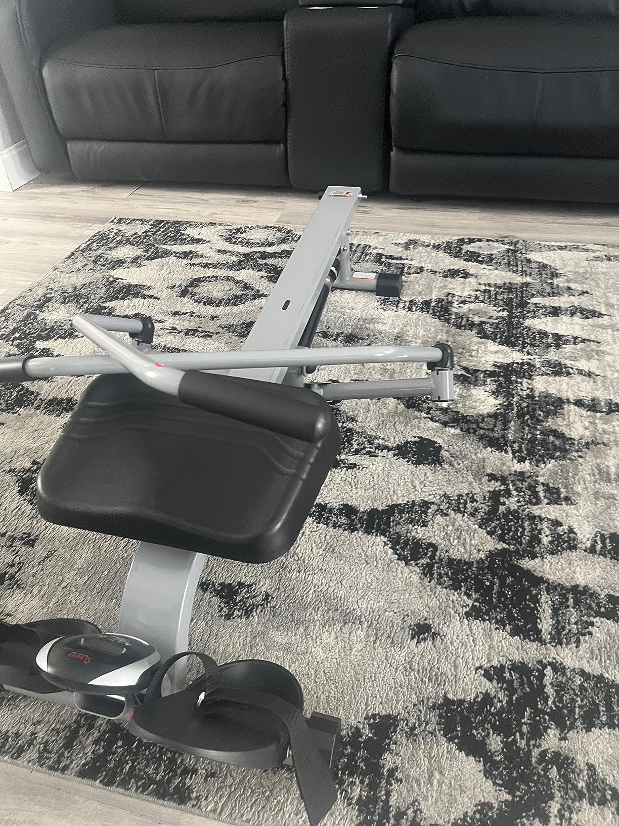 Sunny Health & Fitness Smart Full Motion Rower | 12 Resistance Levels, Dual-Arm Design, SunnyFit App, 400 LB Capacity, Optional Back-Assist Core Trainer customer photo 1