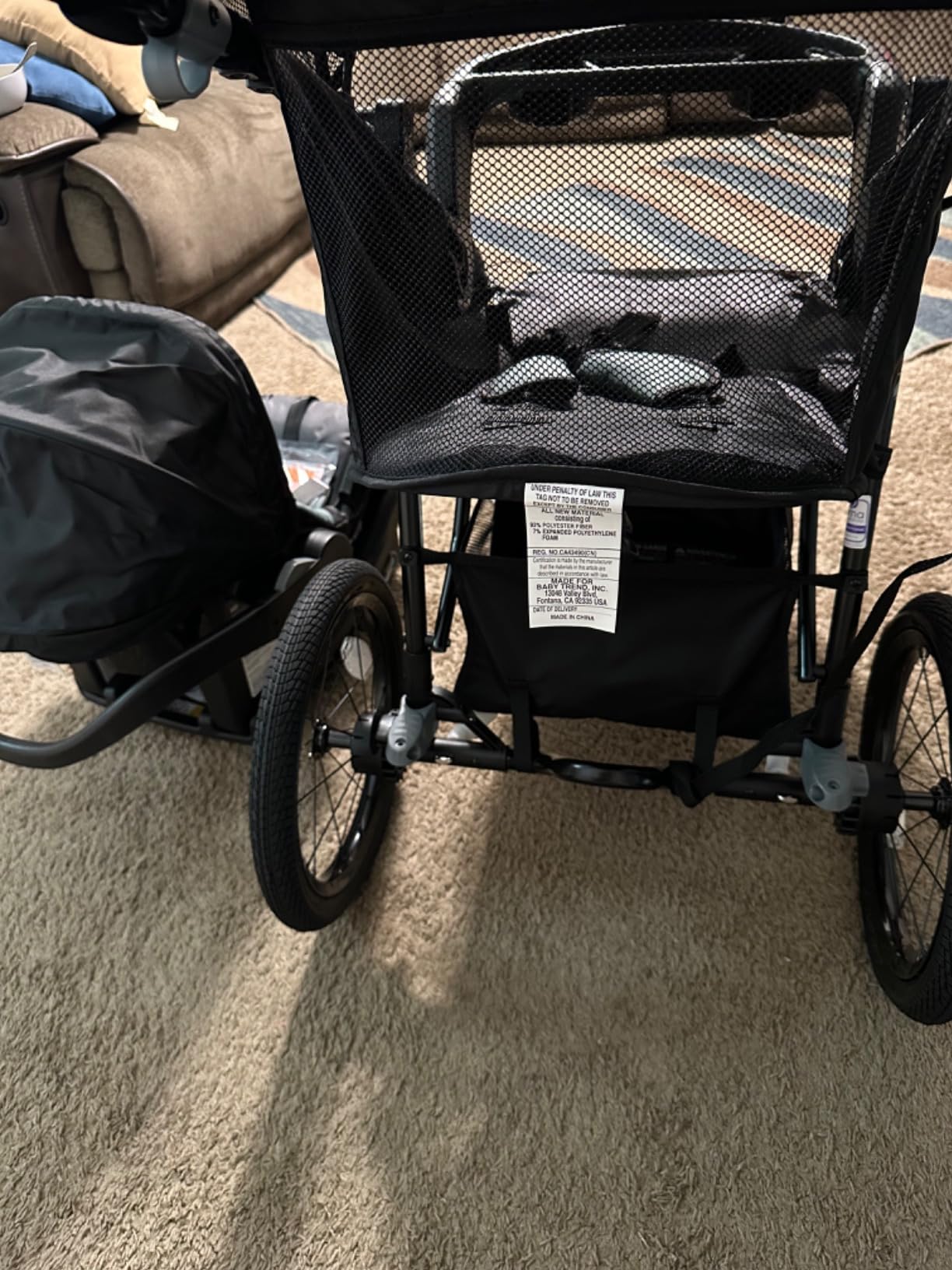 Baby Trend Expedition DLX Jogger Travel System with EZ-Lift Plus Infant Car Seat, Dash Sage customer photo 2