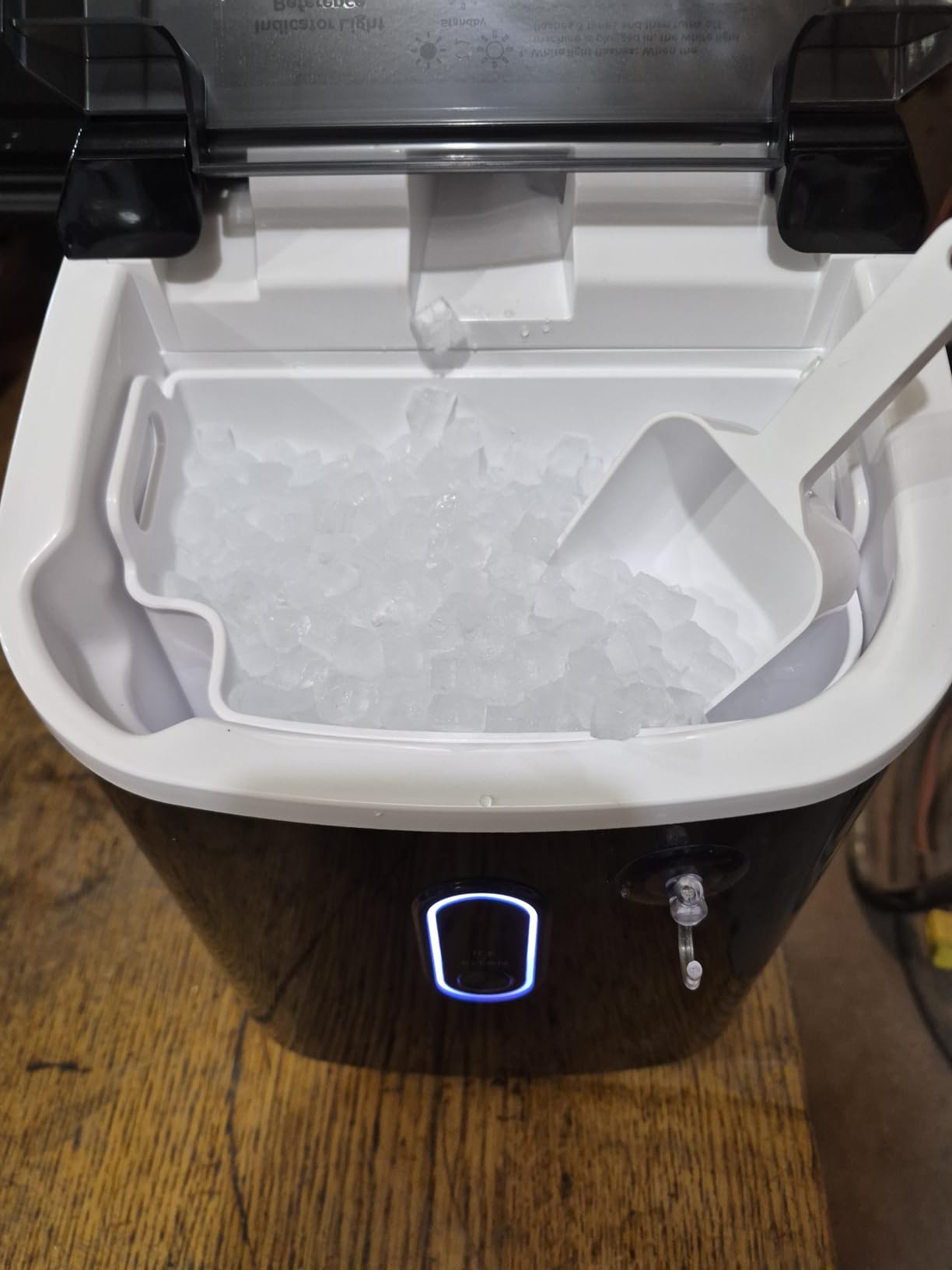 Nugget Ice Maker Countertop, Silonn Chewable Pellet Ice Machine with Self-Cleaning Function, 36lbs/24H Portable Ice Makers for Home Kitchen Office, Black customer photo 2