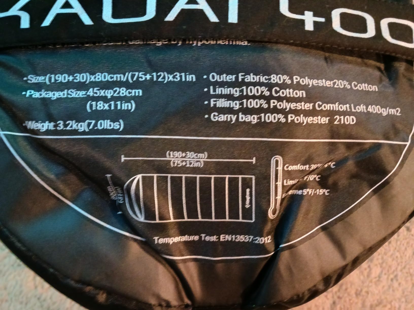 KingCamp 3-in-1 Sleeping Bag for Adults Cold & Warm Weather, XL Size for Big & Tall Individuals, Waterproof, Flannel Lining, Extra Length-Ideal for Camping & Backpacking (Black) customer photo 2