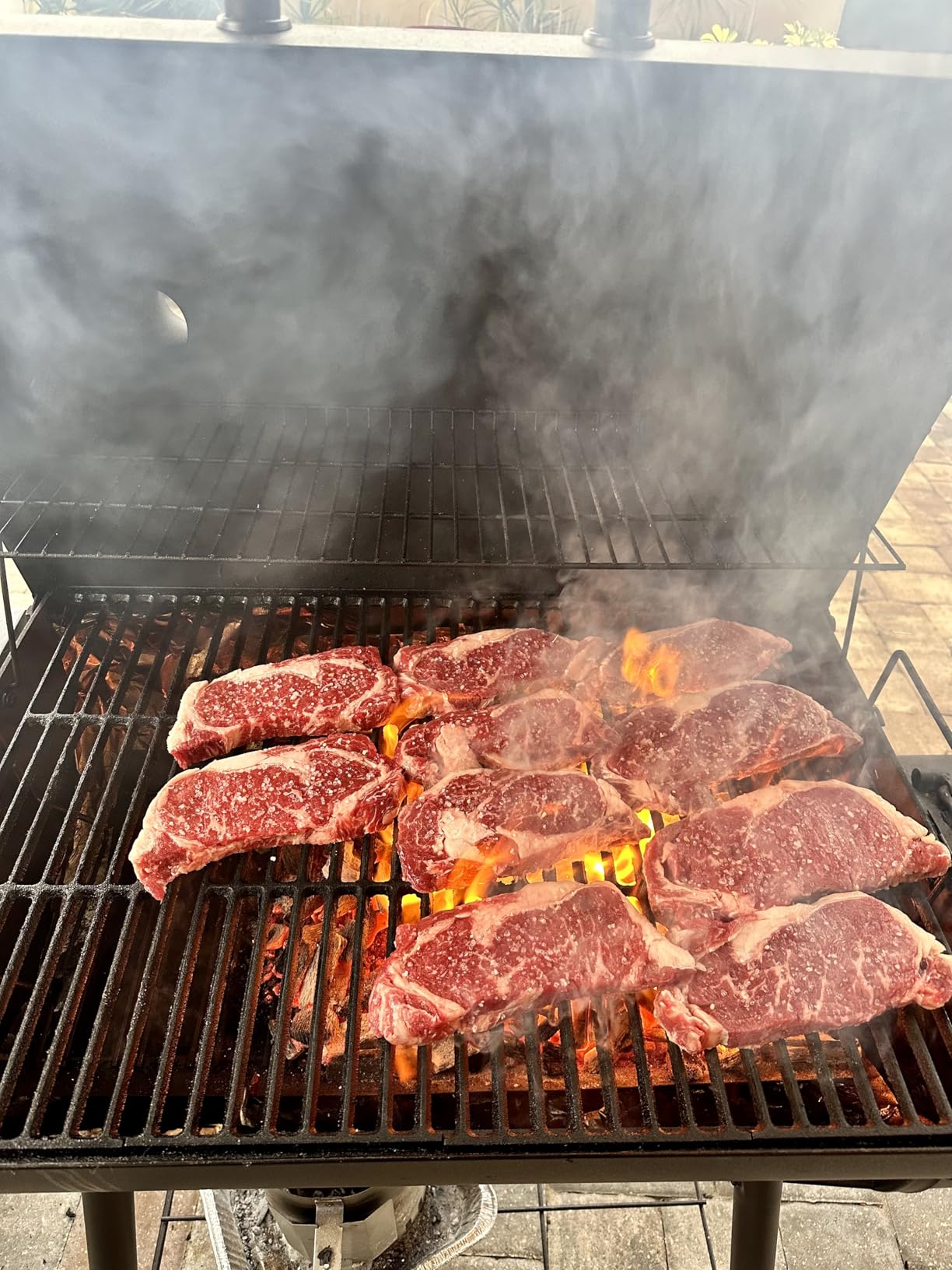 Char-Griller Smokin Pro Charcoal Grill and Offset Smoker with Side Fire Box, Dual Damper Control, Chrome Plated Steel Warming Rack, 1,130 Cooking Square Inches in Black, Model CG30044223 customer photo 1