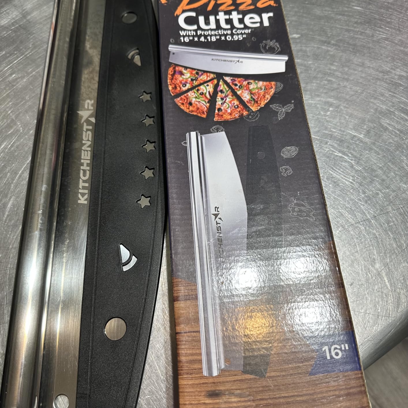 KitchenStar Pizza Stone Set for Oven and Grill - 16 Inch Cordierite Baking Stone, 1800°F Resistant, 6-Piece Kit with Acacia Wood Pizza Peel, Cutter Rocker, Steel Rack & Cleaning Brush customer photo 1