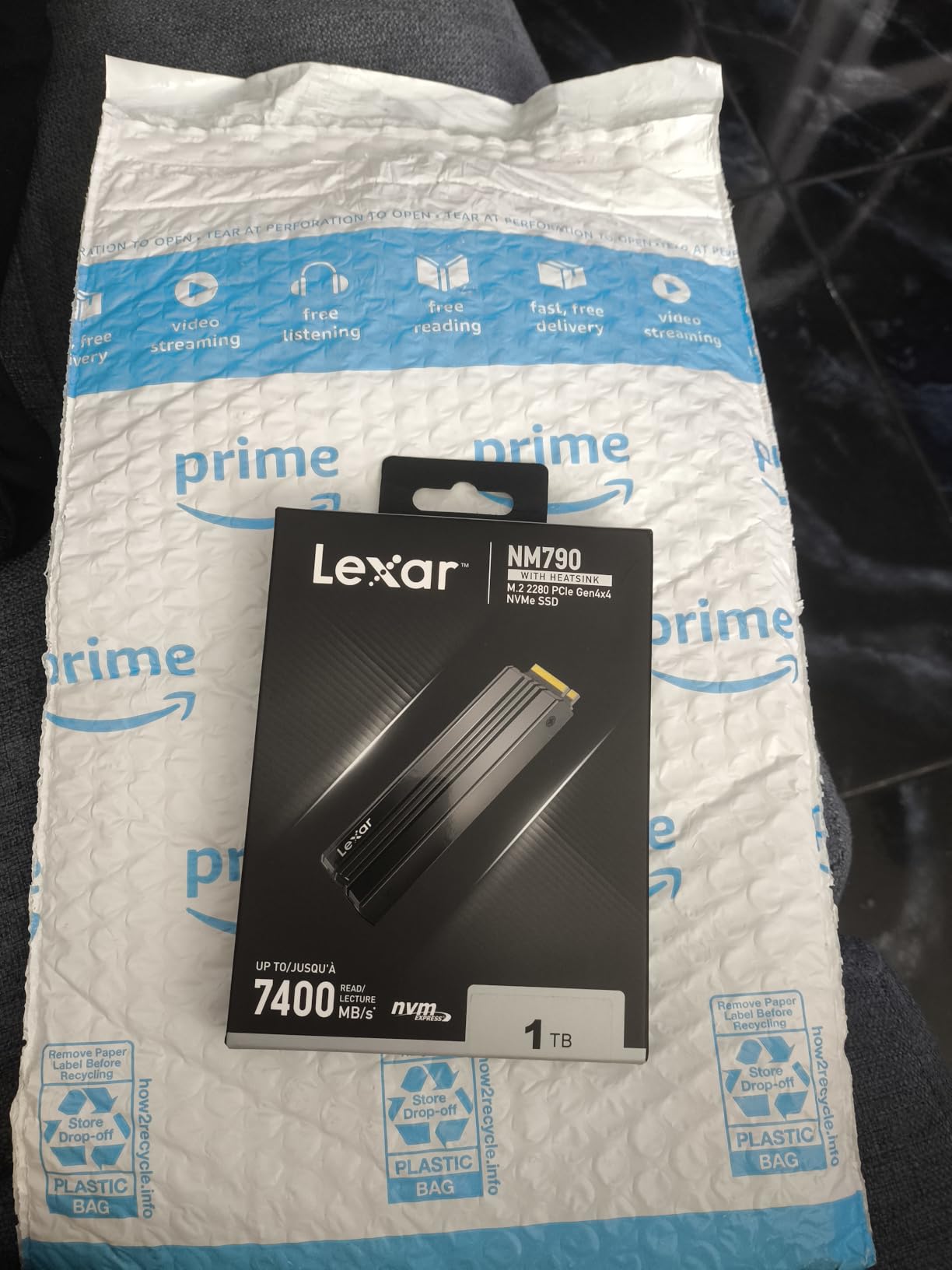 Lexar 2TB NM790 NVMe SSD w/Heatsink, 7400/6500 MB/s, M.2 2280, PCIe Gen 4x4 | Compatible w/ PS5, Gamers & Content Creators, PC & Laptops, SLC Cache, Single-Sided Design, LNM790X002T-RN9NU customer photo 1