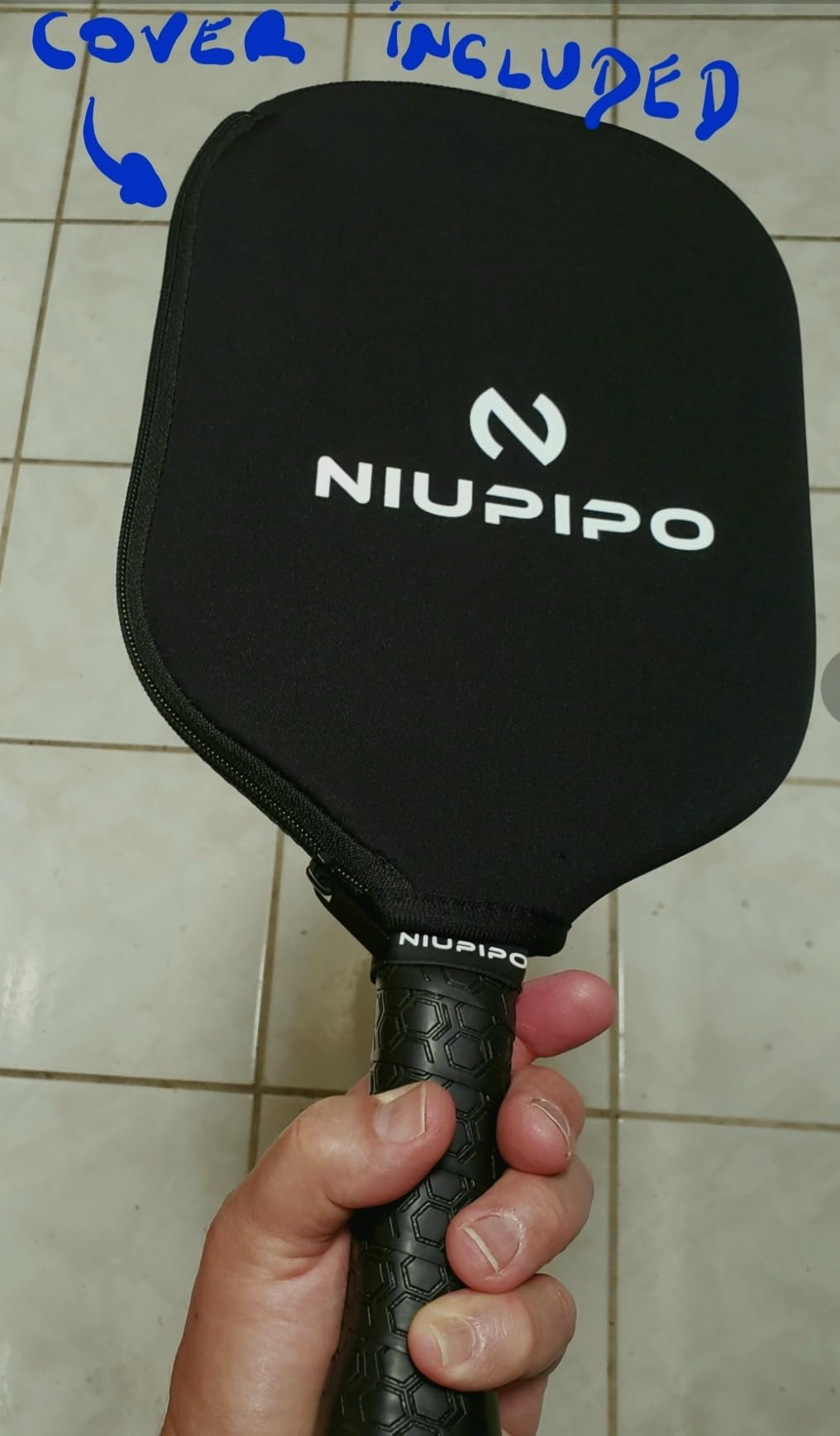 niupipo Pickleball Paddles Set of 2/4/1, USAPA Approved Carbon Fiber & Fiberglass Hybrid, Easy Power, Polypropylene Honeycomb Core, Cushioned 4.72
