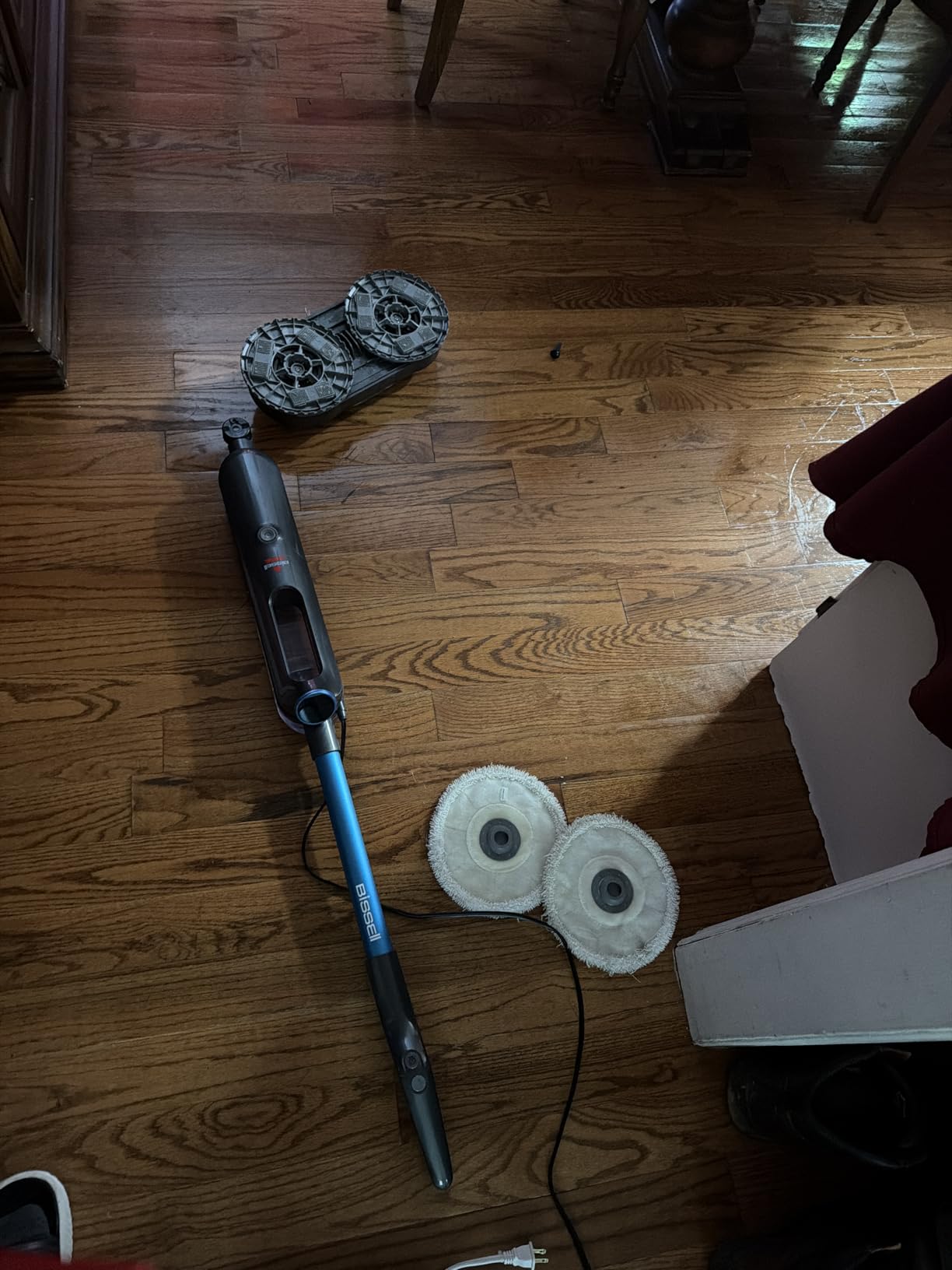 BISSELL Spinwave SmartSteam Steam Cleaner Mop, Swivel Steering, 3897A | SmartSteam sanitizes hard floors; LED headlights; corded electric for scrubbing and sanitizing customer photo 2