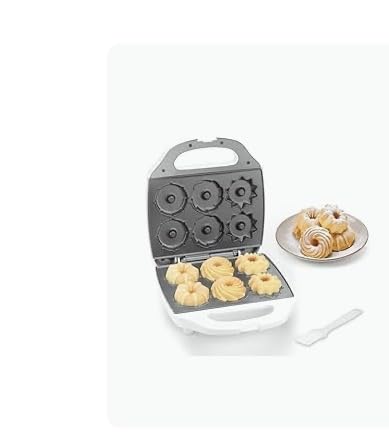 SugarWhisk Mini Donut Maker Machine, Electric Mini Bundt Cake Pan, Bake 6 Bundt Doughnuts with 3 Shapes, Excellent for Breakfast, Snacks, Desserts & More customer photo 1