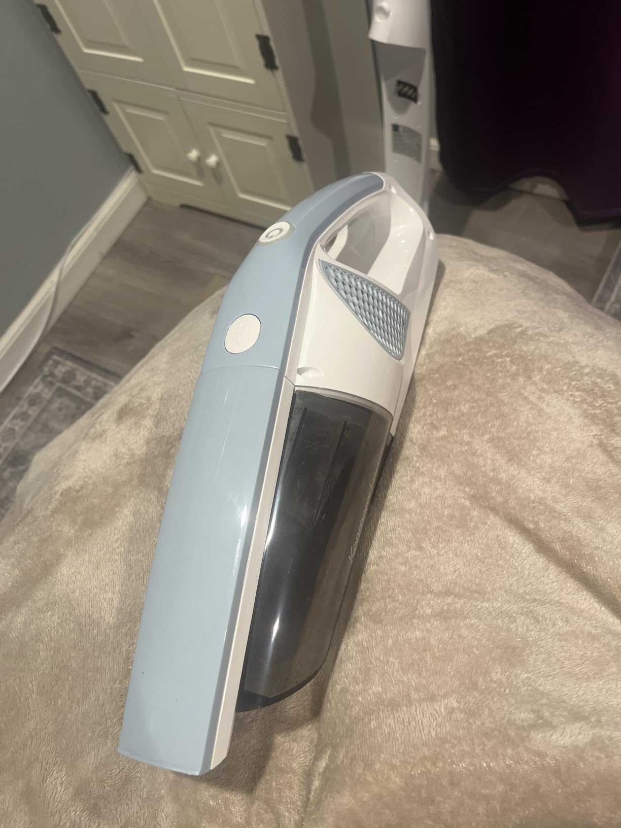 Kenmore DS1020 16V Cordless Stick Vacuum Lightweight 2-in-1 Handheld | LED Headlight with 2-Speed Power Control for Hardwood Floor, Carpet & Pet Hair, Gray-Blue customer photo 2