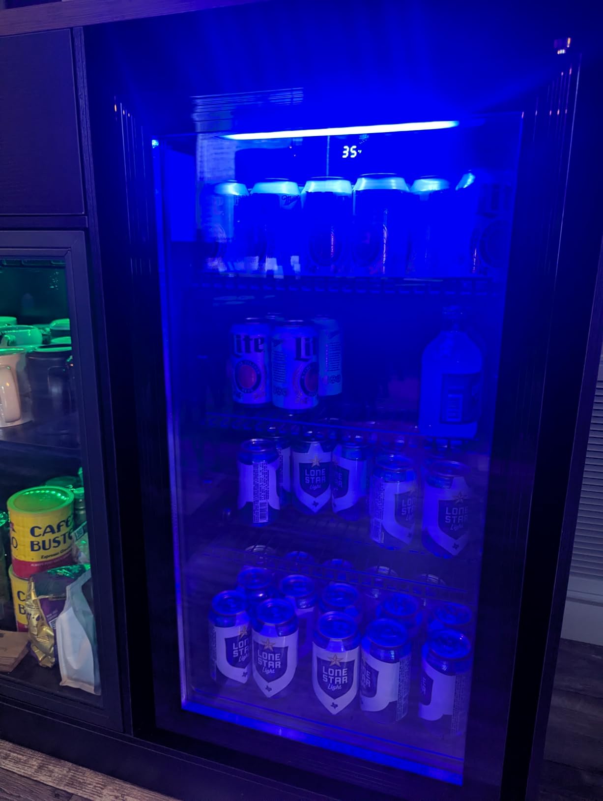 130 Can Beverage Refrigerator, 3.2 Cu.Ft Mini Fridge Beverage Cooler | Glass Door, 35-65°F Digital Temperature Display, Adjustable Shelves, Beverage Fridge for Soda, Beer & Wine customer photo 1