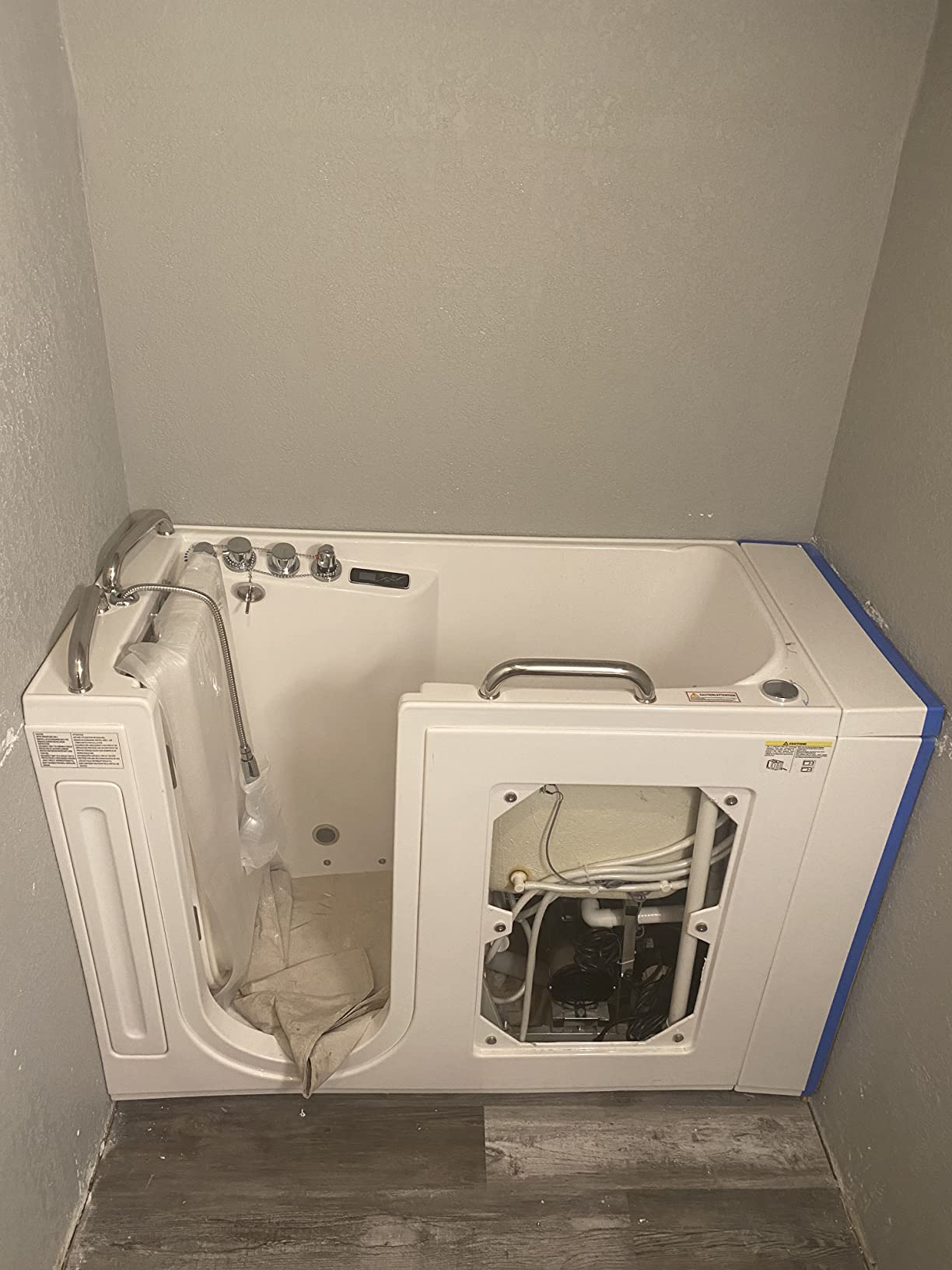 ANZZI Walk-In Tub, 30 x 60 in, Right Drain, Air & Whirlpool Jets, 110V | Spa features: Aromatherapy, chromatherapy, ADA slip-resistant seat, handheld shower, bath pillow included, LED light customer photo 1