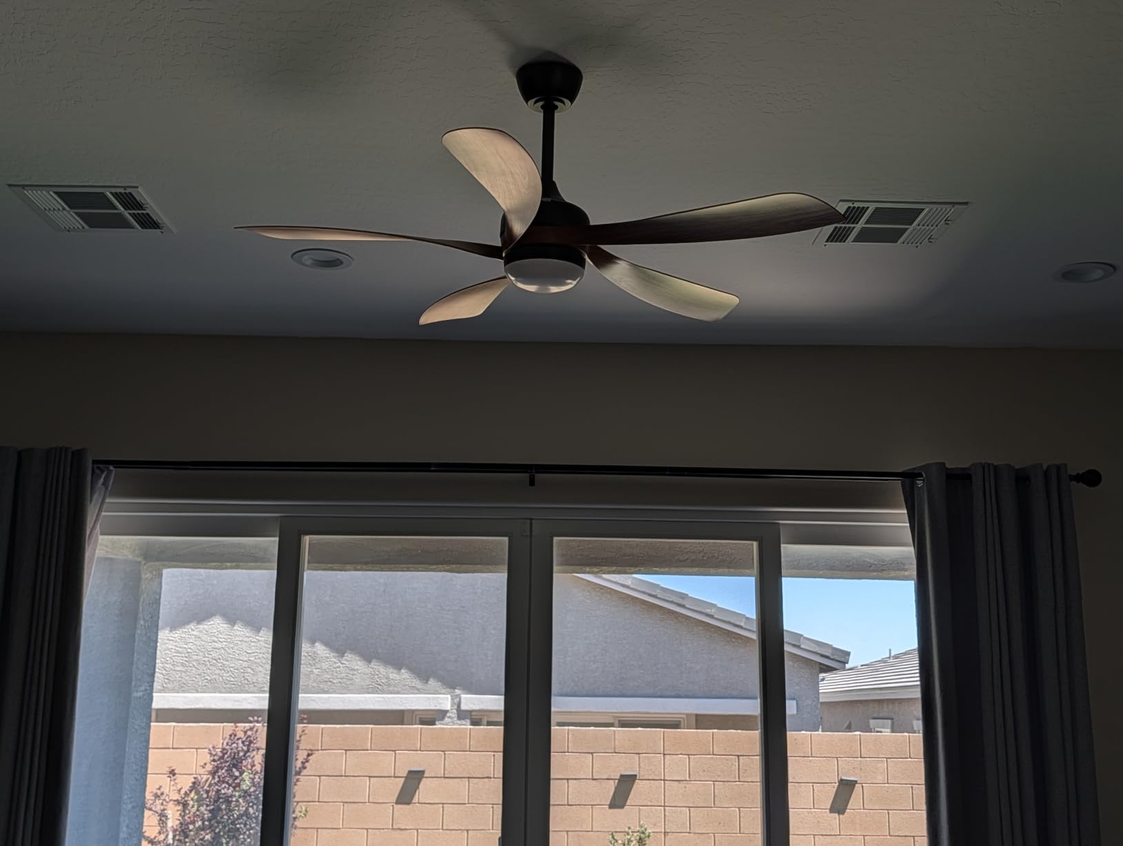 Sofucor 52 Inch Smart Ceiling Fan with Light, 5 ABS Blades, Brown | Alexa/Google Assistant/APP/Remote Control, Reversible DC Motor, Timer, 6 Speeds, 3CCT For Living Room Bedroom Patio Farmhouse customer photo 1