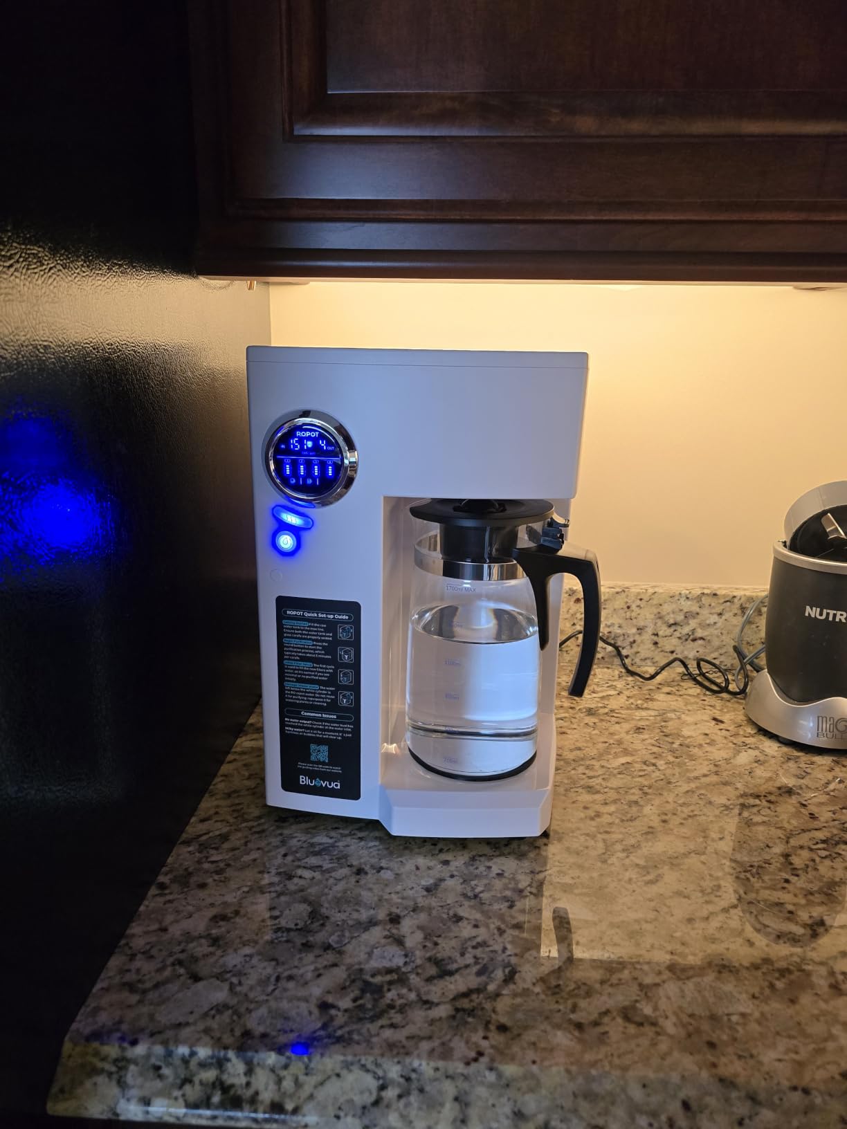 Bluevua RO100ROPOT Countertop Reverse Osmosis Water Filter System | Portable RO Filtration with Remineralization, WQA & NSF Certified - ROPOT-UV, 6-Stage RO customer photo 1