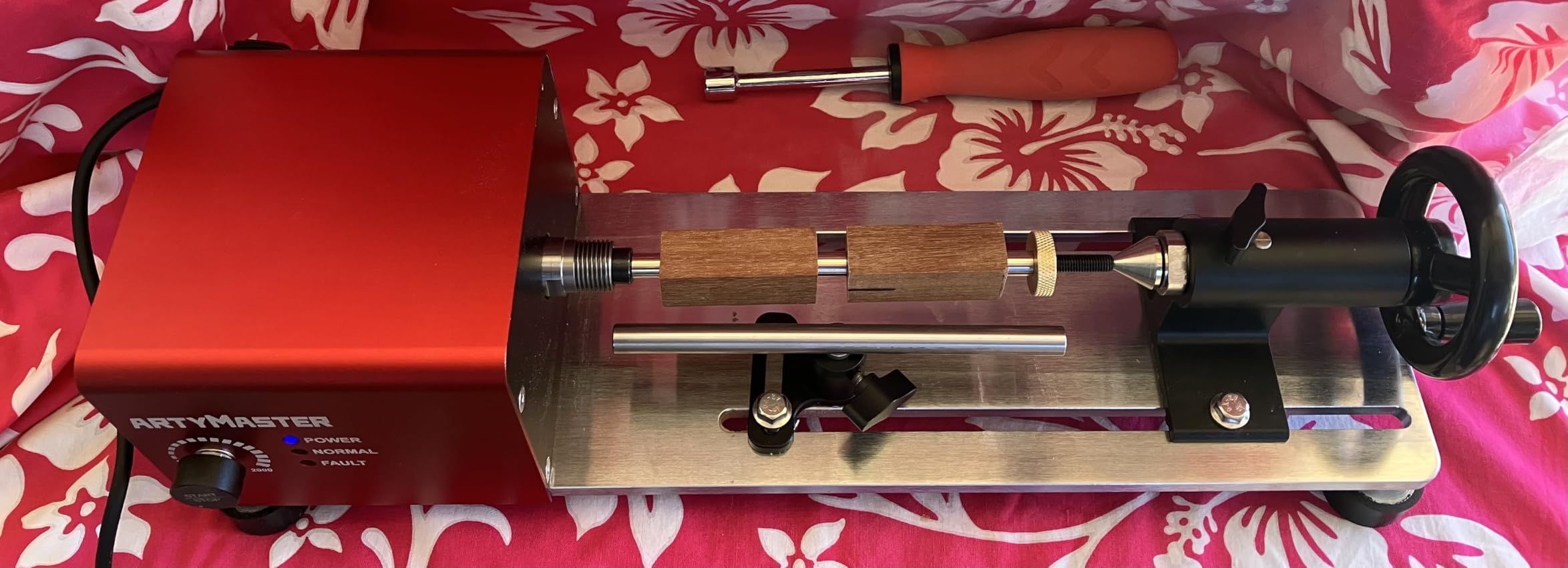 Mini Lathe, WM101A-Plus Mini Wood Lathe Machine, 24VDC 96W Power Lathe, Small Benchtop Lathe with Wood Turning Lathe Tools Kits customer photo 1