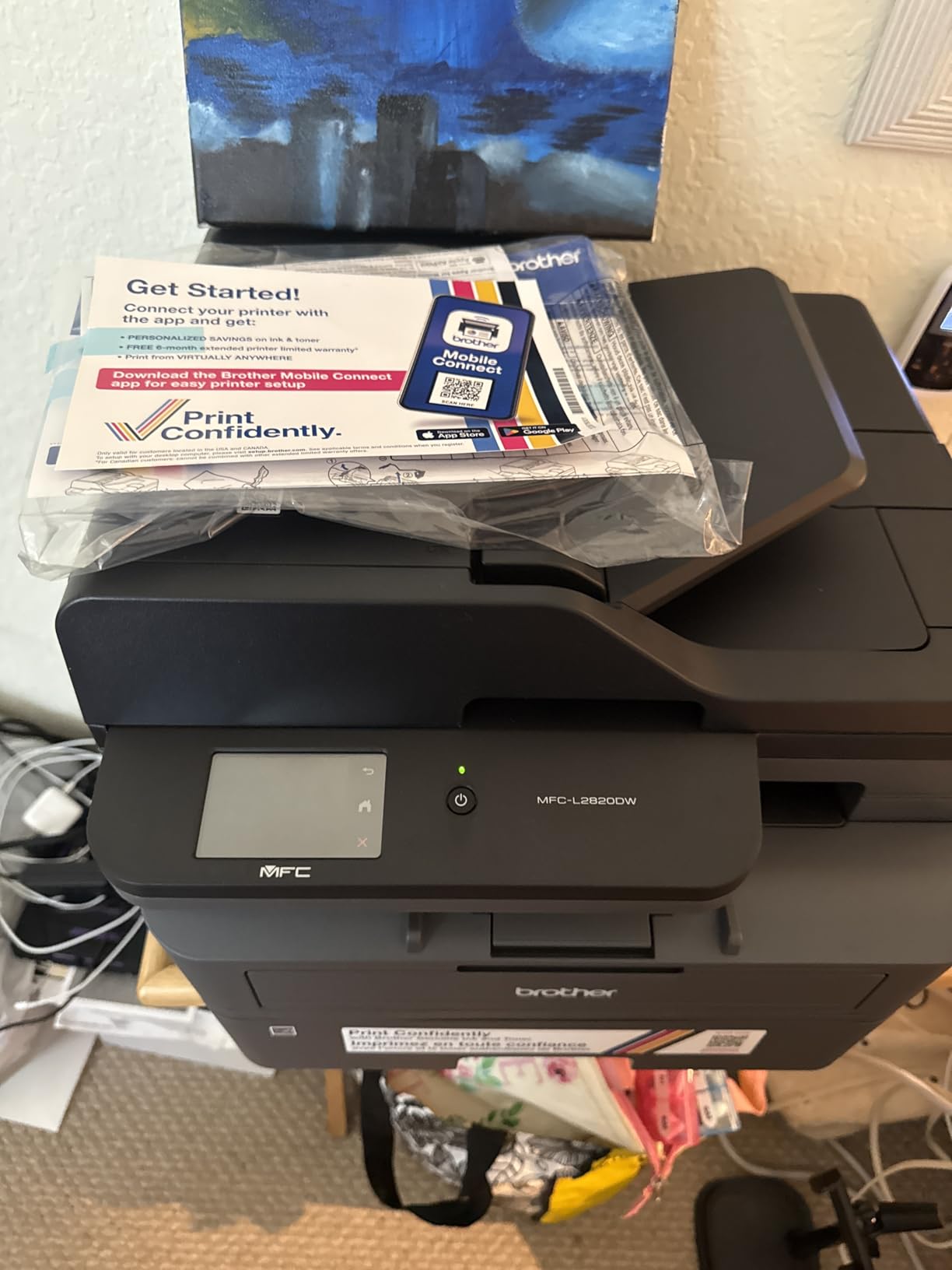 Brother MFC-L2820DW Wireless Compact Monochrome All-in-One Laser Printer with Copy, Scan and Fax, Duplex, Black & White | Includes Refresh Subscription Trial(1), Works with Alexa customer photo 2