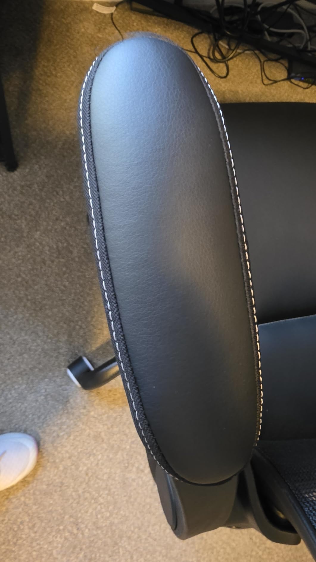 Office Chair, Ergonomic Desk Chair with Adjustable Lumbar Support and Flip up Armrest, Breathable Mesh Computer Chair for Home Office, Khaki customer photo 2