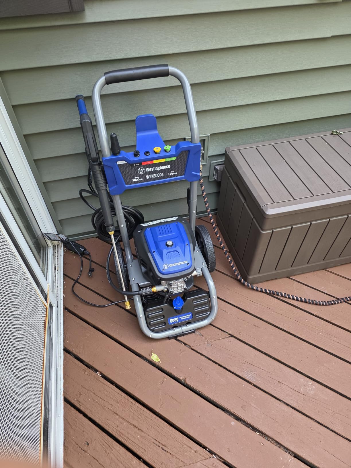Westinghouse WPX3000e Electric Pressure Washer, 3000 Max PSI and 1.76 Max GPM, Induction Motor, Onboard Soap Tank, Spray Gun and Wand, 5 Nozzle Set customer photo 1