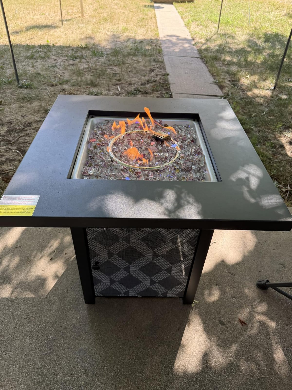 Ciays 28Inch Propane Fire Pit Table, 50,000 BTU Outdoor Gas Fire Pit Table CSA-Certified for Outside Patio with Removable Lid and Lava Rocks, Add Warmth and Ambience to Parties, Backyard, Garden customer photo 1