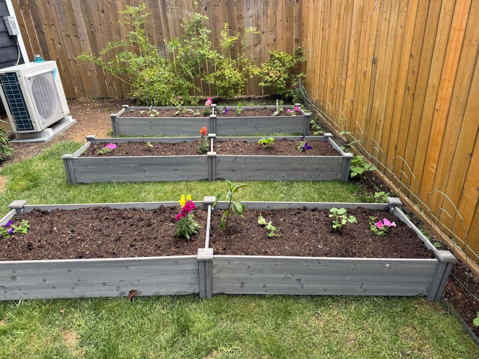 Yaheetech Raised Garden Bed Planter Box for Vegetables Growing, Dark Brown | Fir wood raised bed offers easy assembly, and a practical space for growing vegetables, herbs, and garden plants. customer photo 2