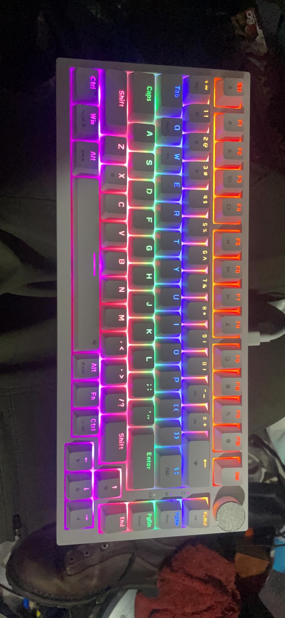 Newmen GM326 Mechanical Keyboard, 75% Percent Gaming Keyboard, Wired, Backlit, Hot Swappable, Compact, Black, Knob, Red Switch customer photo 2