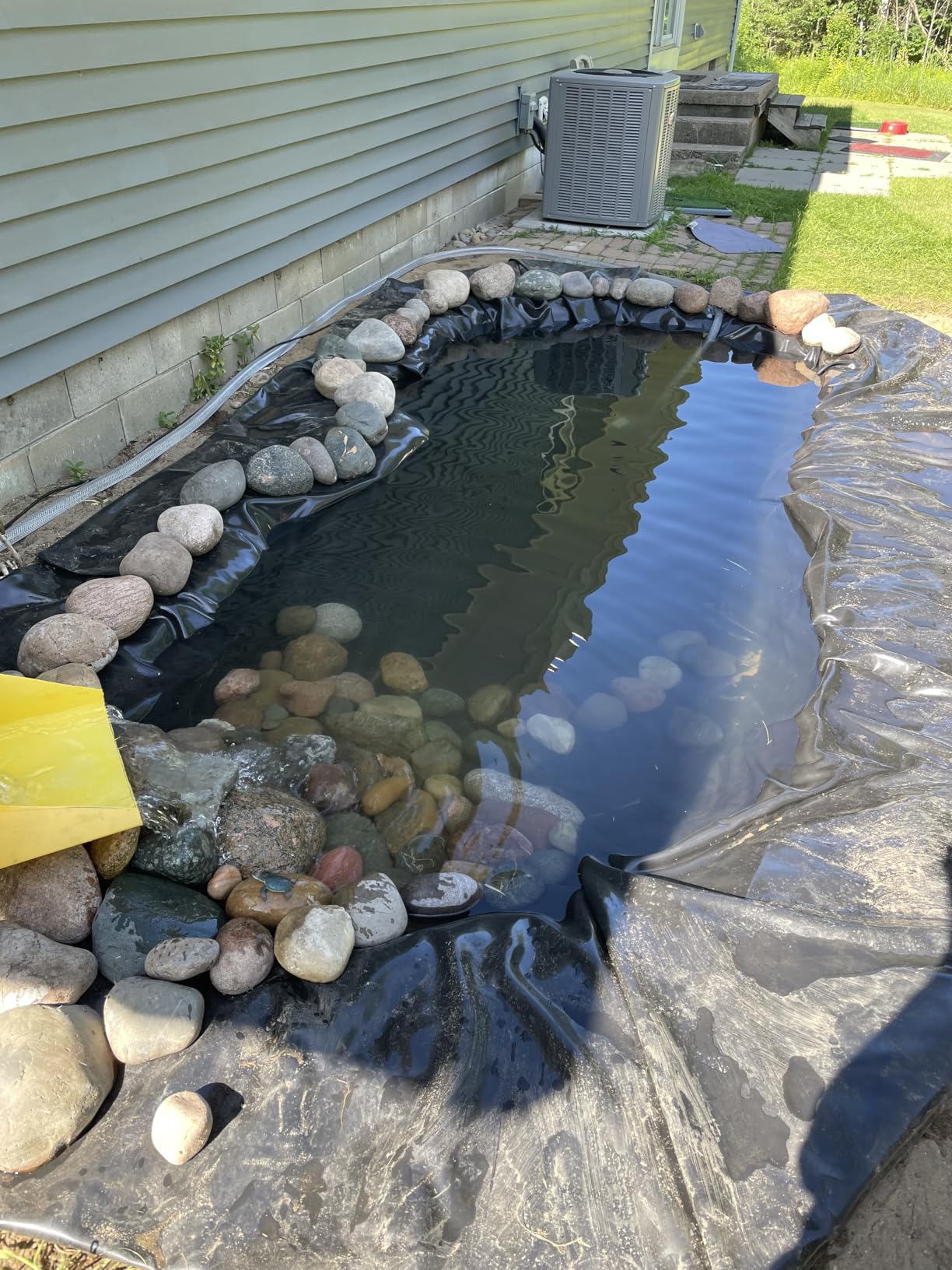 TONGCHANT Pond Pump for Fish Pond Fountain & Waterfall, 1600 GPH 14FT Lift | 100W submersible water pump, ultra quiet motor, 180° rotatable outlet, filter bag, 20FT cord, UL listed, blue customer photo 2