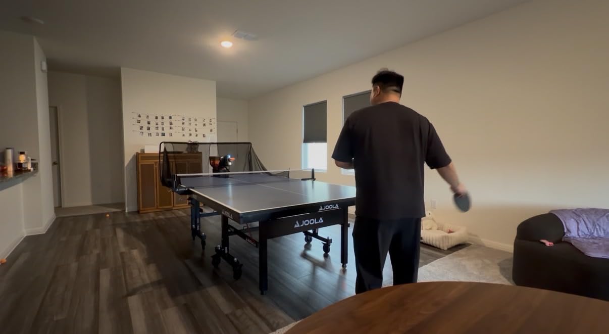 Table Tennis Robot: APP Control 264 Drills, Portable Ping Pong Machine with Spin/Speed Customization, 150-Ball Capacity for Solo Training & Coaching customer photo 2