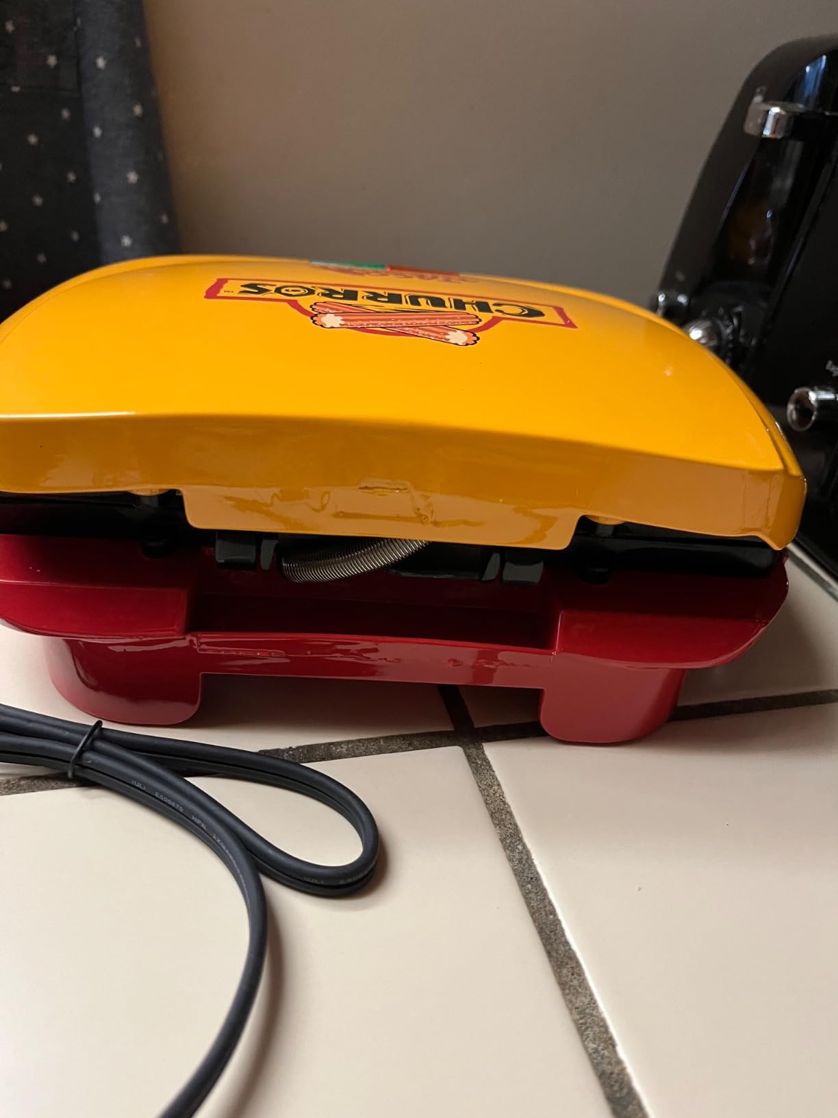 Nostalgia Taco Tuesday Electric Churro Maker - Nonstick, 6-Slot Dual Cooking Plates for Homemade Churros and Cinnamon Pasties - Yellow and Red customer photo 1