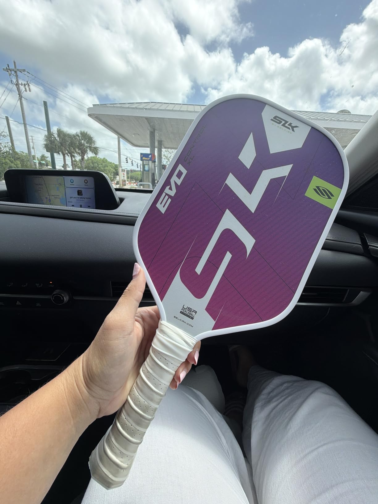 Selkirk Sport SLK Evo Carbon Fiber Pickleball Paddles | Control & Power | A pickle ball paddle with a SpinFlex spin surface and Ultra Comfort Grip, in Max or XL shape customer photo 1