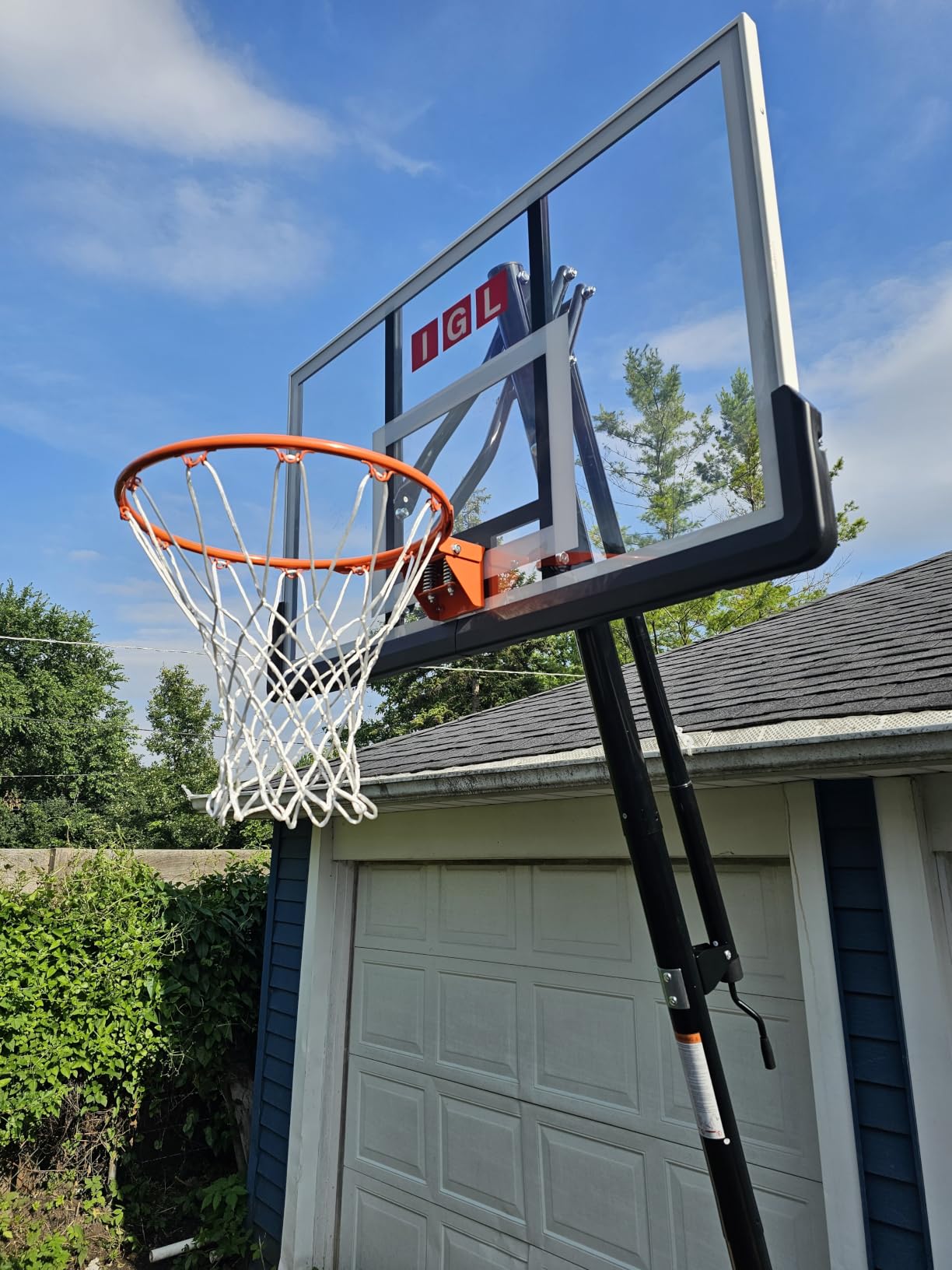 IGL Basketball Hoop Outdoor with 52 Inch Shatterproof Backboard, 10FT Height Portable Basketball Hoop Outdoor, Adjustable Basketball Goal System customer photo 2