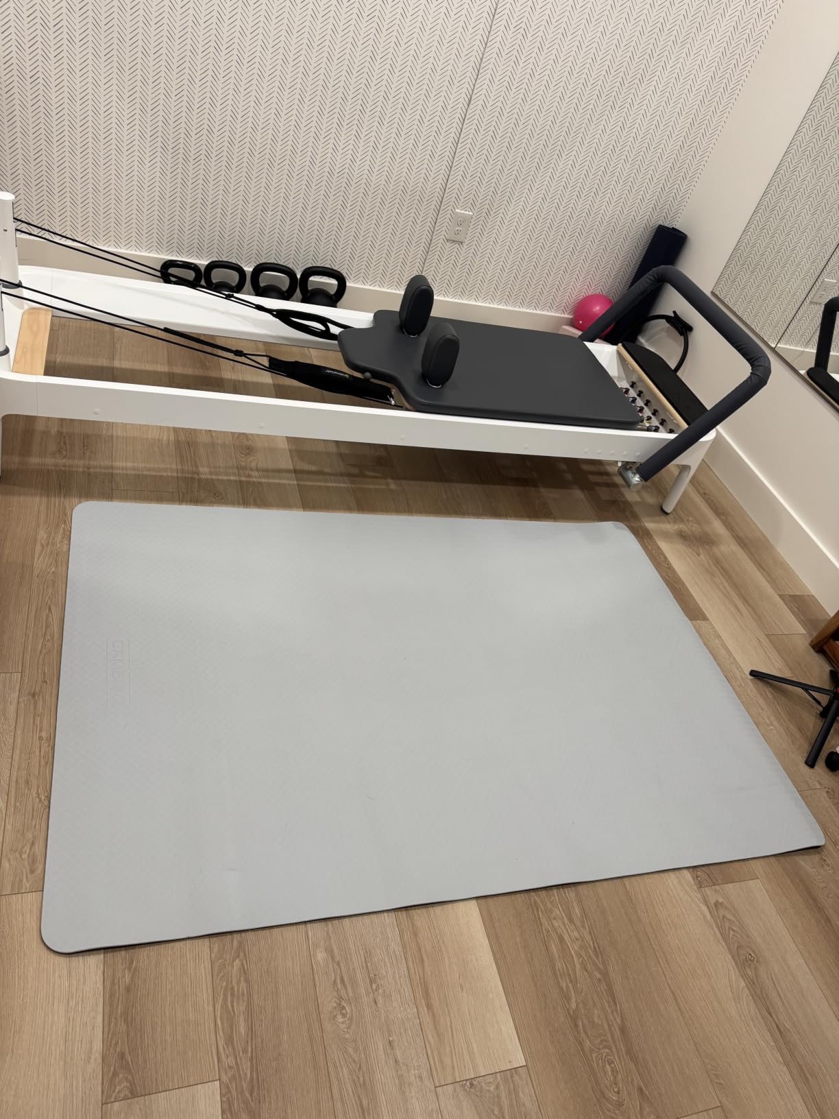 CAMBIVO 72x48 Inch Large Yoga Mat, Extra Thick TPE Workout Mat | extra large exercise mat, non-slip TPE cushioning for joint relief, pilates stretching, apartment noise dampening customer photo 1